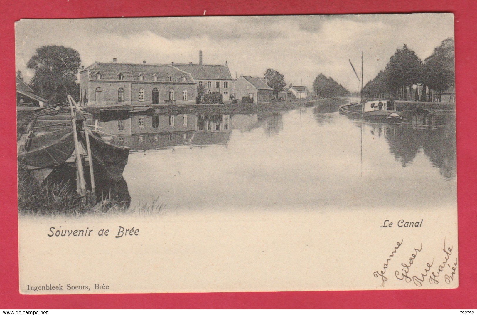 Bree - Het Kanaal / Le Canal ...binnenschipen - 1905 ( Verso Zien ) - Bree