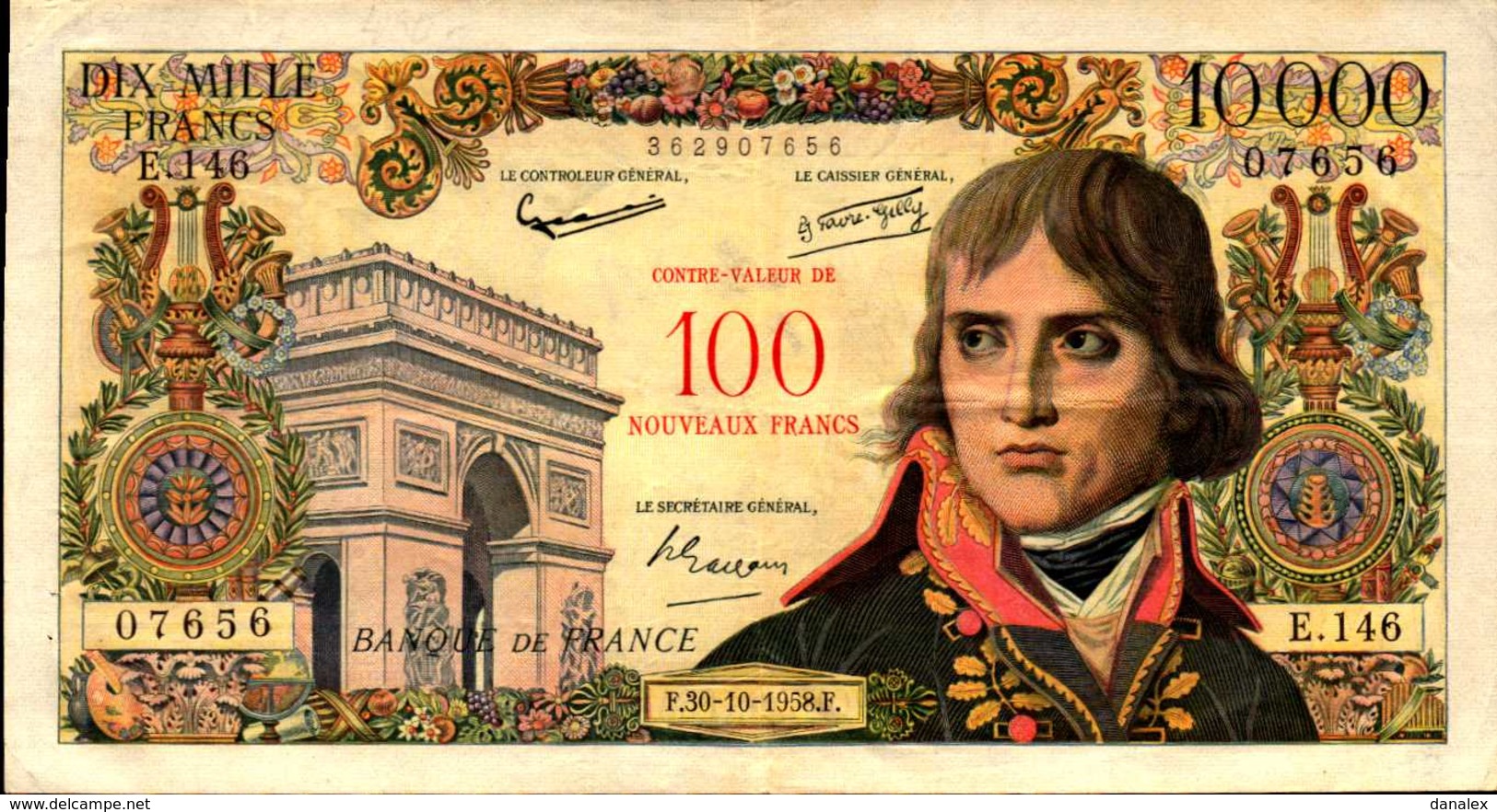 FRANCE 10000 FRANCS  SURCHARGE BONAPARTE Du 30-10-1958  Pick 140  F55/1 - 1955-1959 Surchargés En Nouveaux Francs