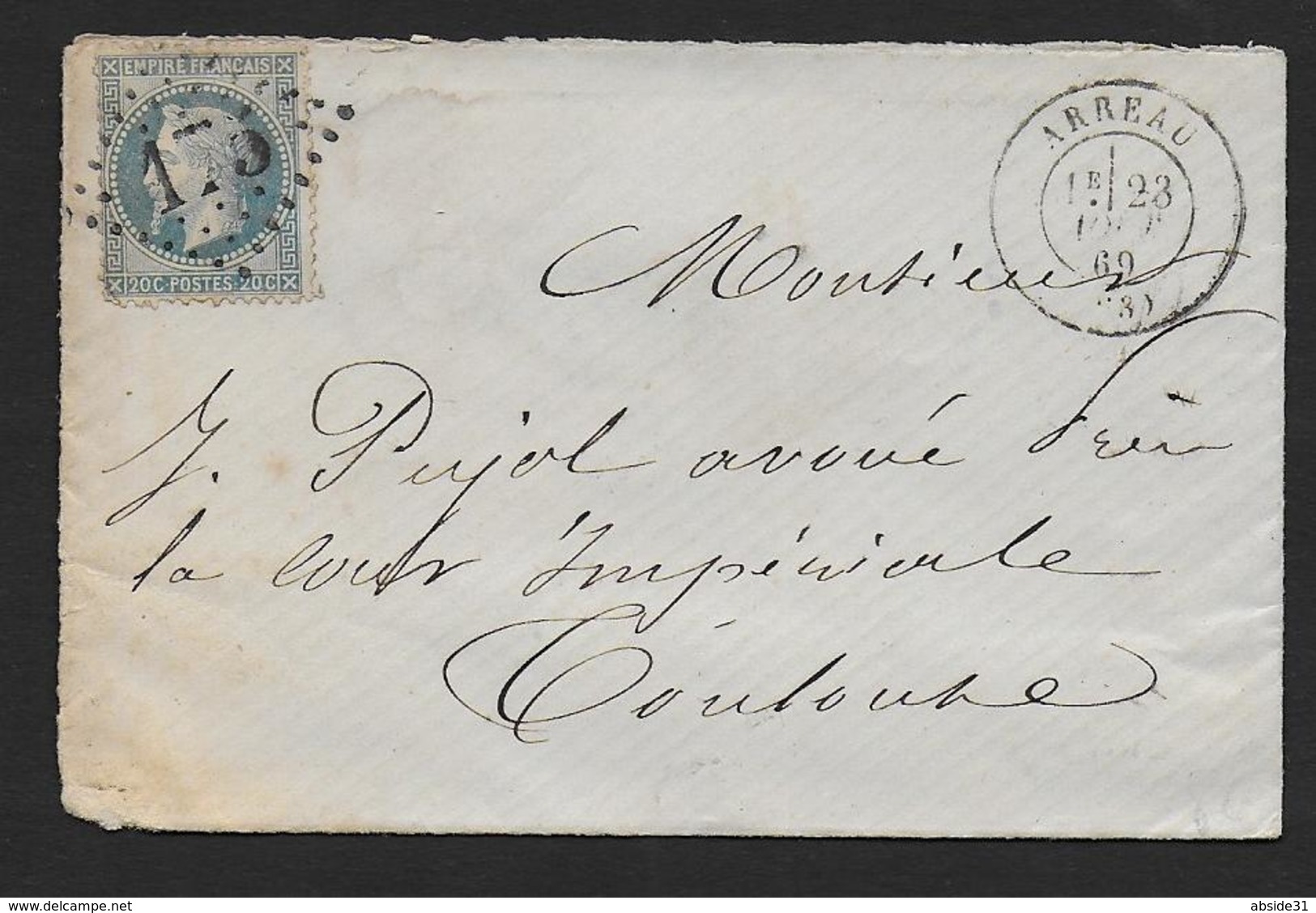 Hautes Pyrénées - G.C.  175  Et Cachet Type  17  ARREAU - 1849-1876: Periodo Clásico