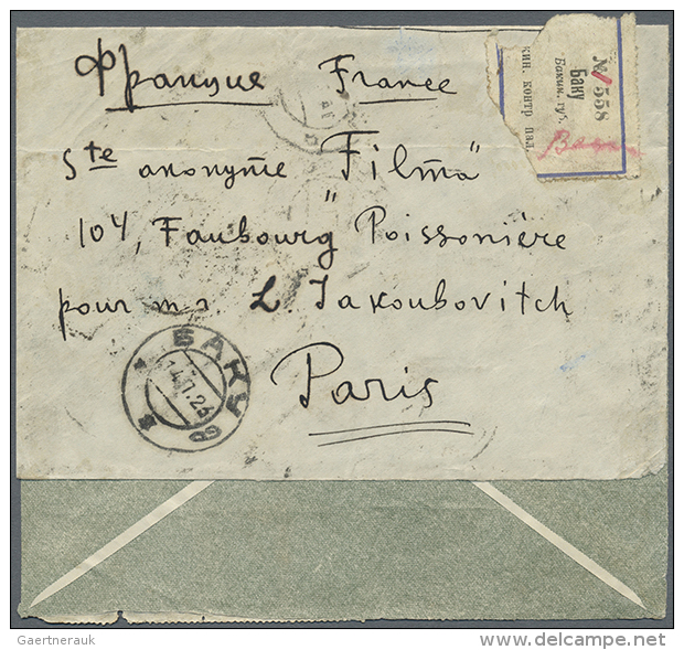 1923, Registered Letter From BAKU Franked With 30 Copies Of 10 Kop. And And 1 Rbl. Coat Of Arms With Star Overprint... - Aserbaidschan