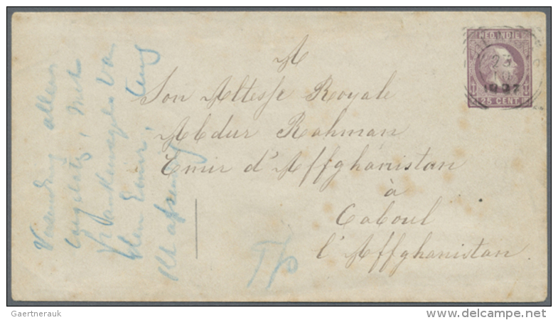 1897, 25c Stationery Envelope Addressed In French "To His Royal Highness, Emir Of Affghanistan, At Caboul,... - Afghanistan