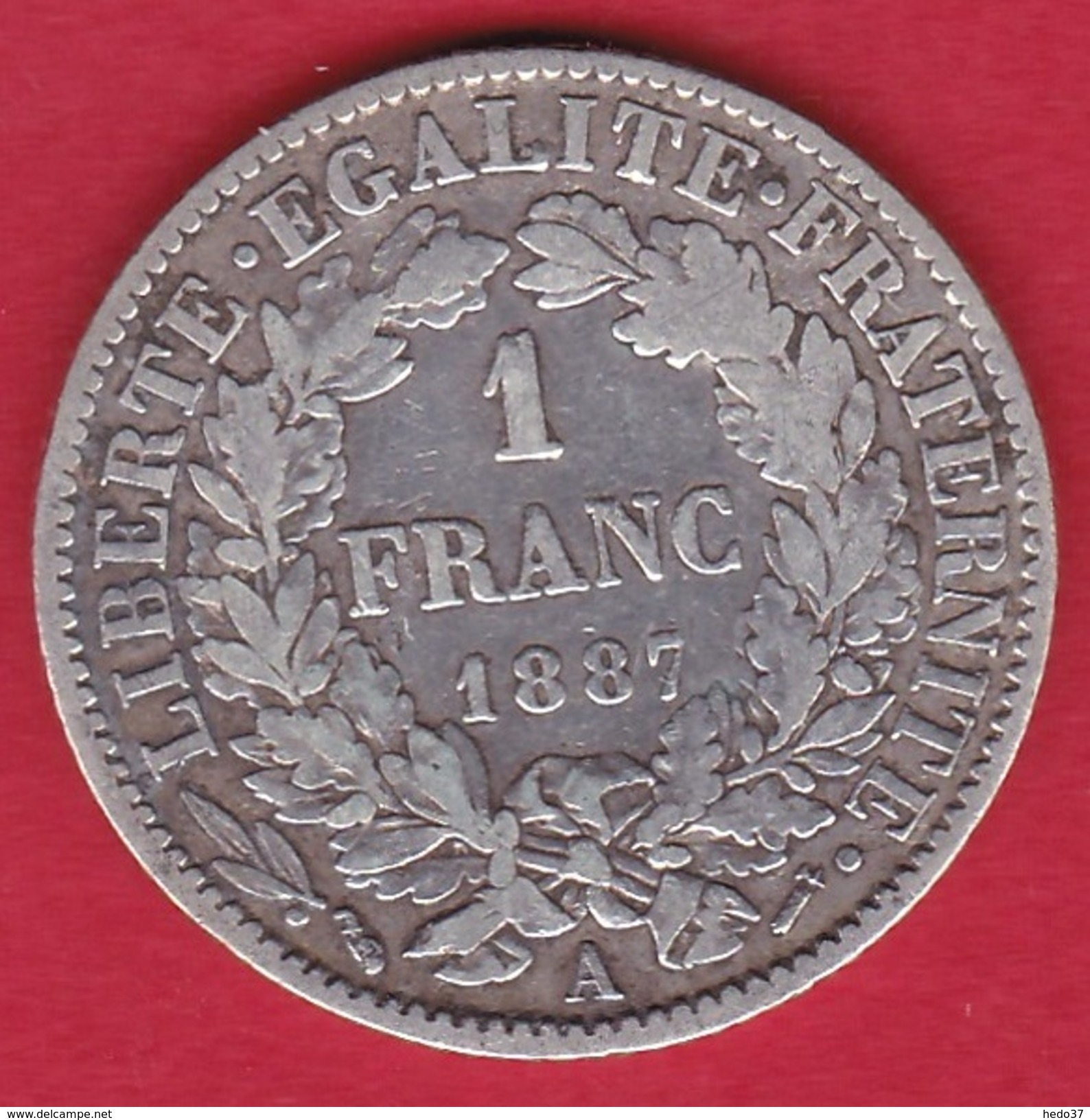 France 1 Franc Cérès 1887 A - Altri & Non Classificati