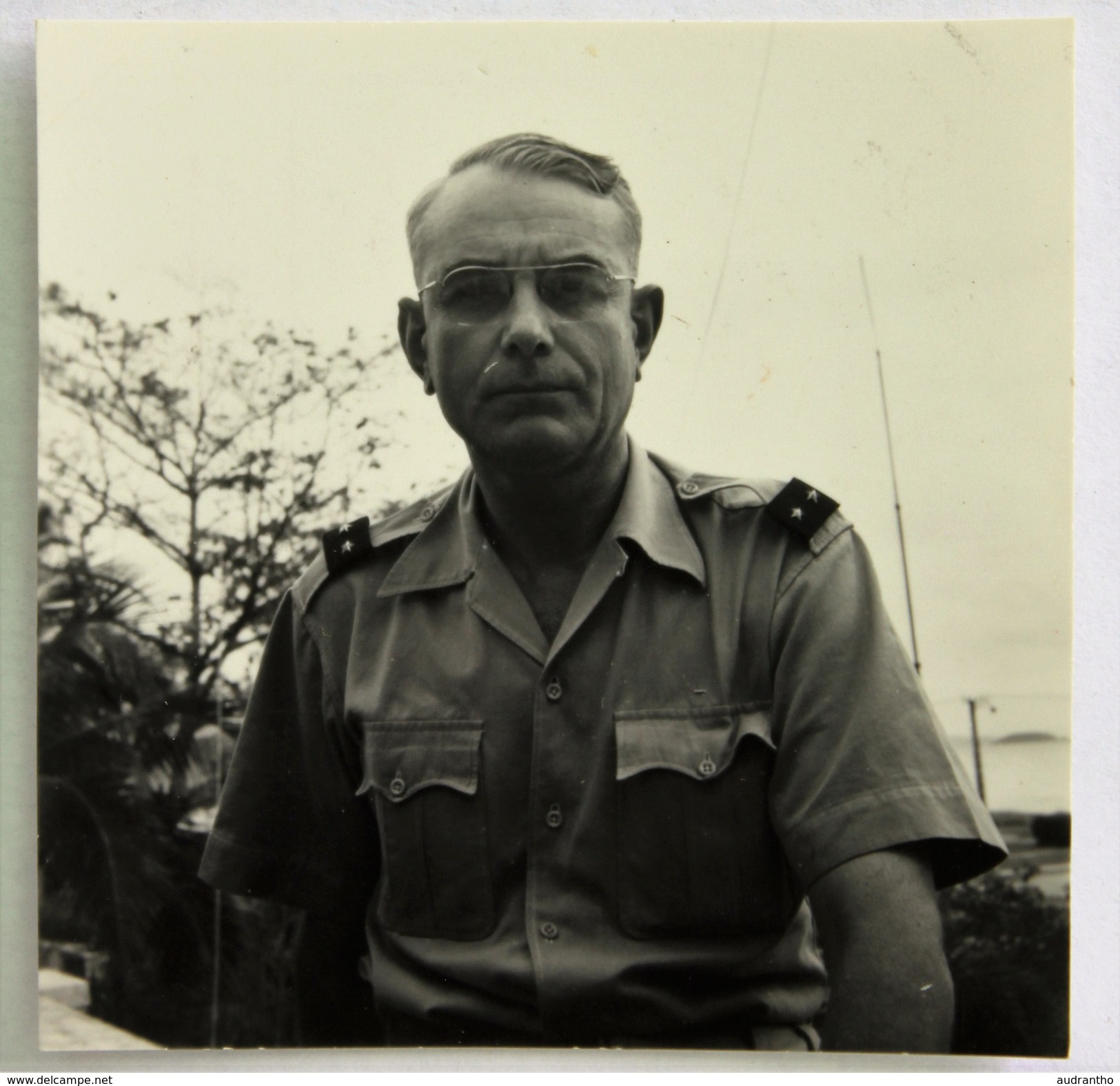 Photographie Général De Beaufort Guerre Indochine Nha Trang 1954 Dien Bien Phu - Guerra, Militari