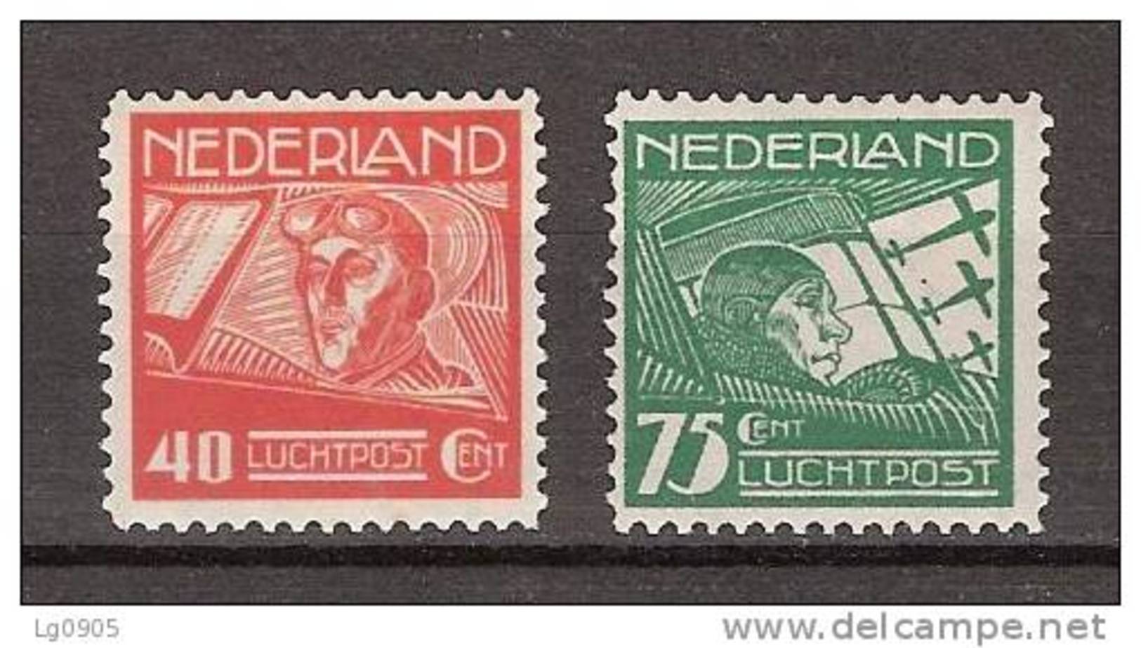 NVPH Nederland Netherlands Pays Bas Niederlande Holanda 4-5 MLH ; Luchtpost, Airmail, Poste Aerianne, Correo Aereo - Airmail