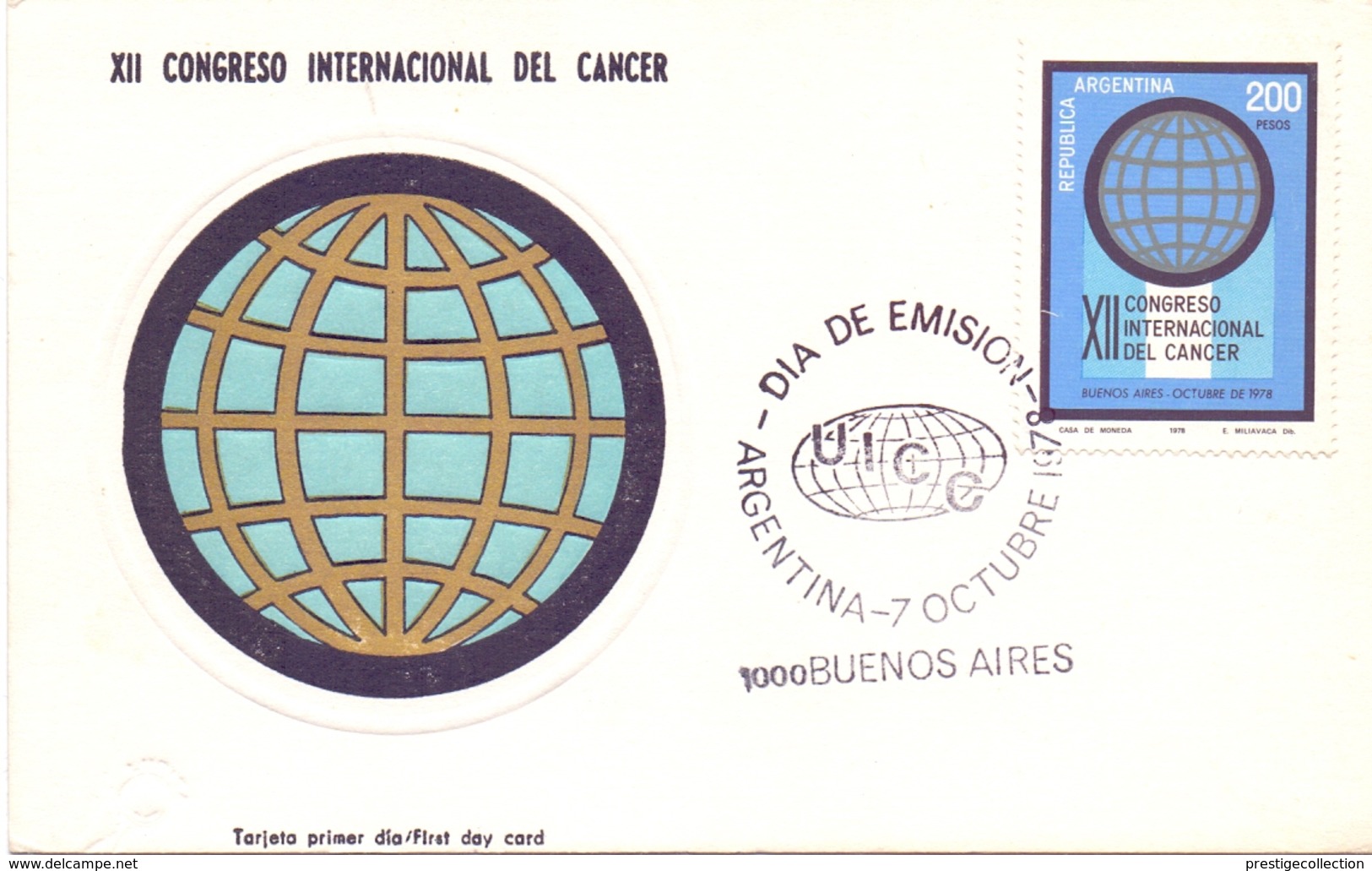 ARGENTINA  CONGRESS INTERNATIONAL THE CANCER  UICC 1978  (FEB170023) - Termalismo