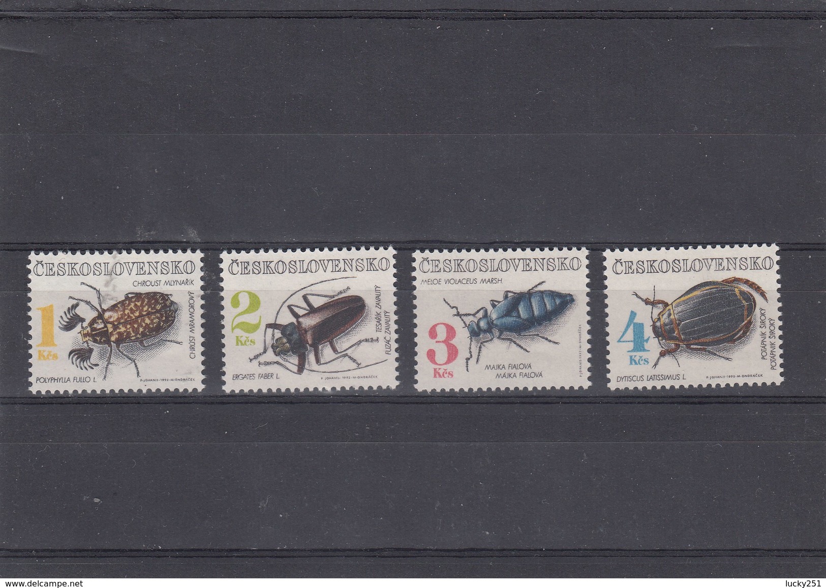 Tchécoslovaquie - Insectes Divers - Neufs** - Année 1992 - Y.T. N° 2920/2923 - Nuevos
