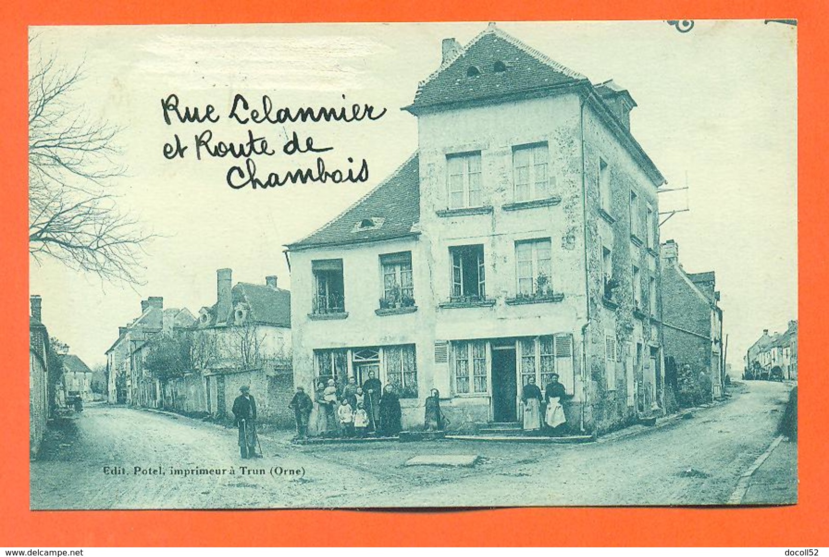 CPA Trun " Rue Lelannier Et Route De Chambois " Edition Potel - LJCP 27 - Trun