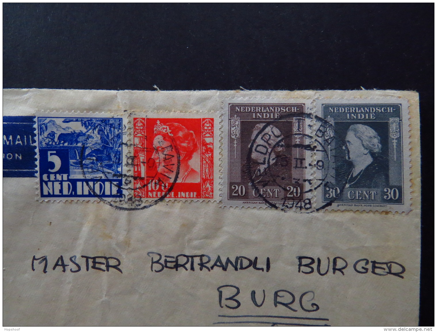 Cover Netherlands Holland Air Mail Par Avion Luftpost 1948 - Andere & Zonder Classificatie