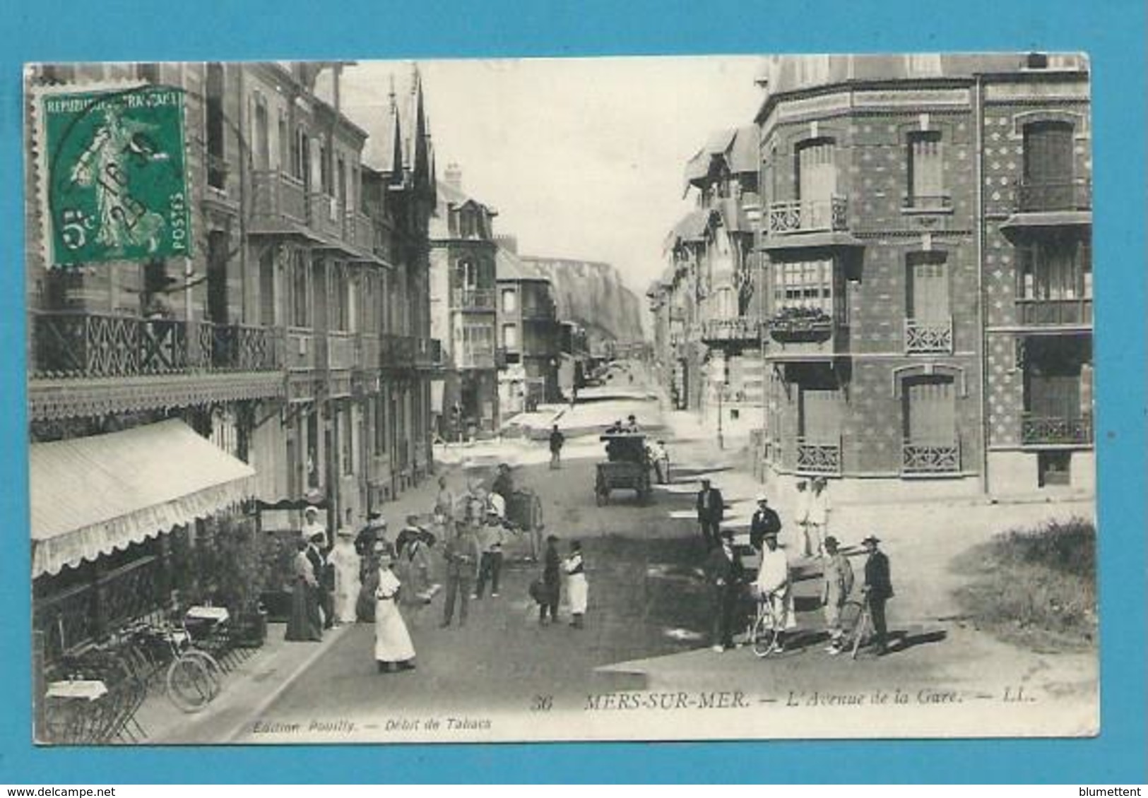 CPA L'avenue De La Gare MERS SUR MER 80 - Mers Les Bains