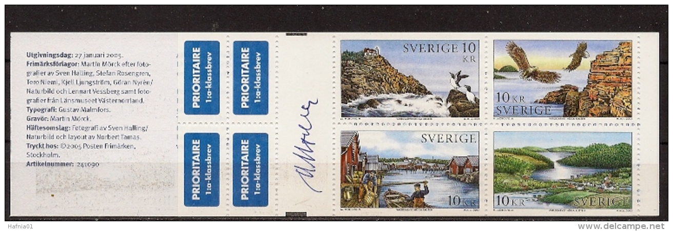 Sweden 2005.  UNESCO.  Booklet.  Michel  MH 303  MNH. Signed. - 1981-..