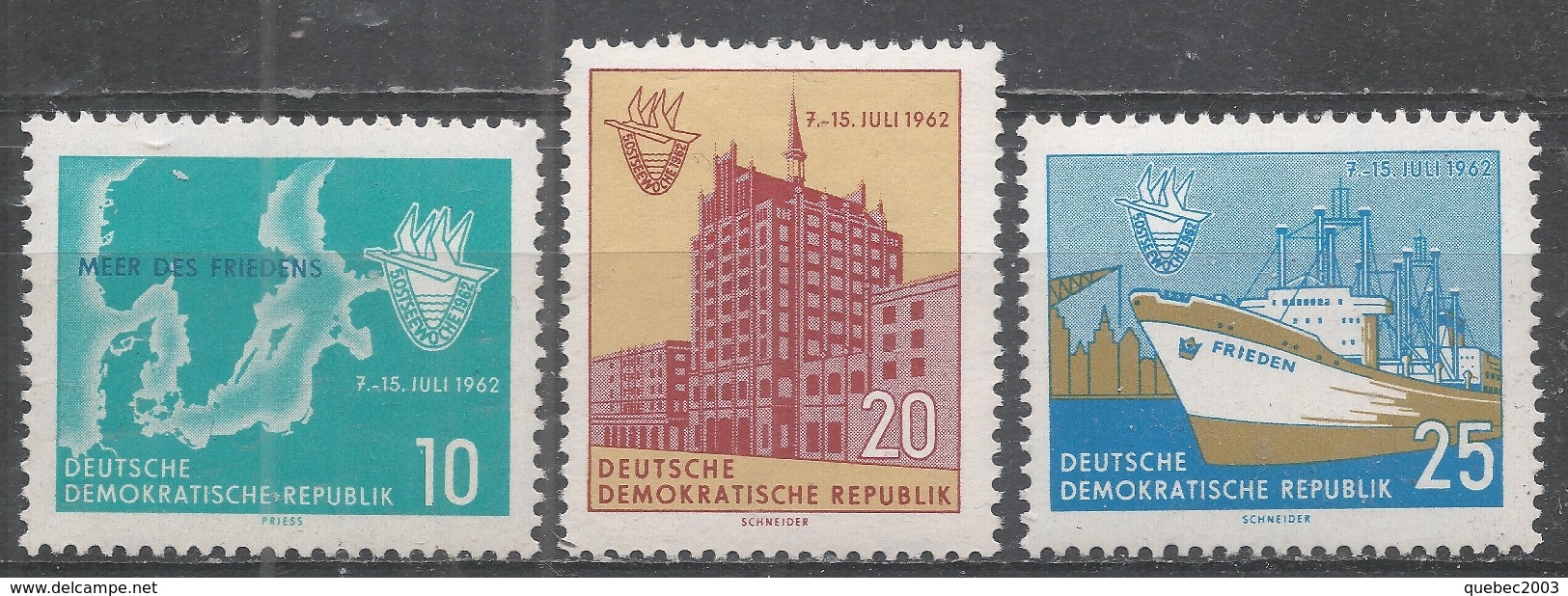 German Democratic Republic 1962. Scott #614-6 (MNH) Baltic Sea Week, Rostock ** Complet Set - Nuevos