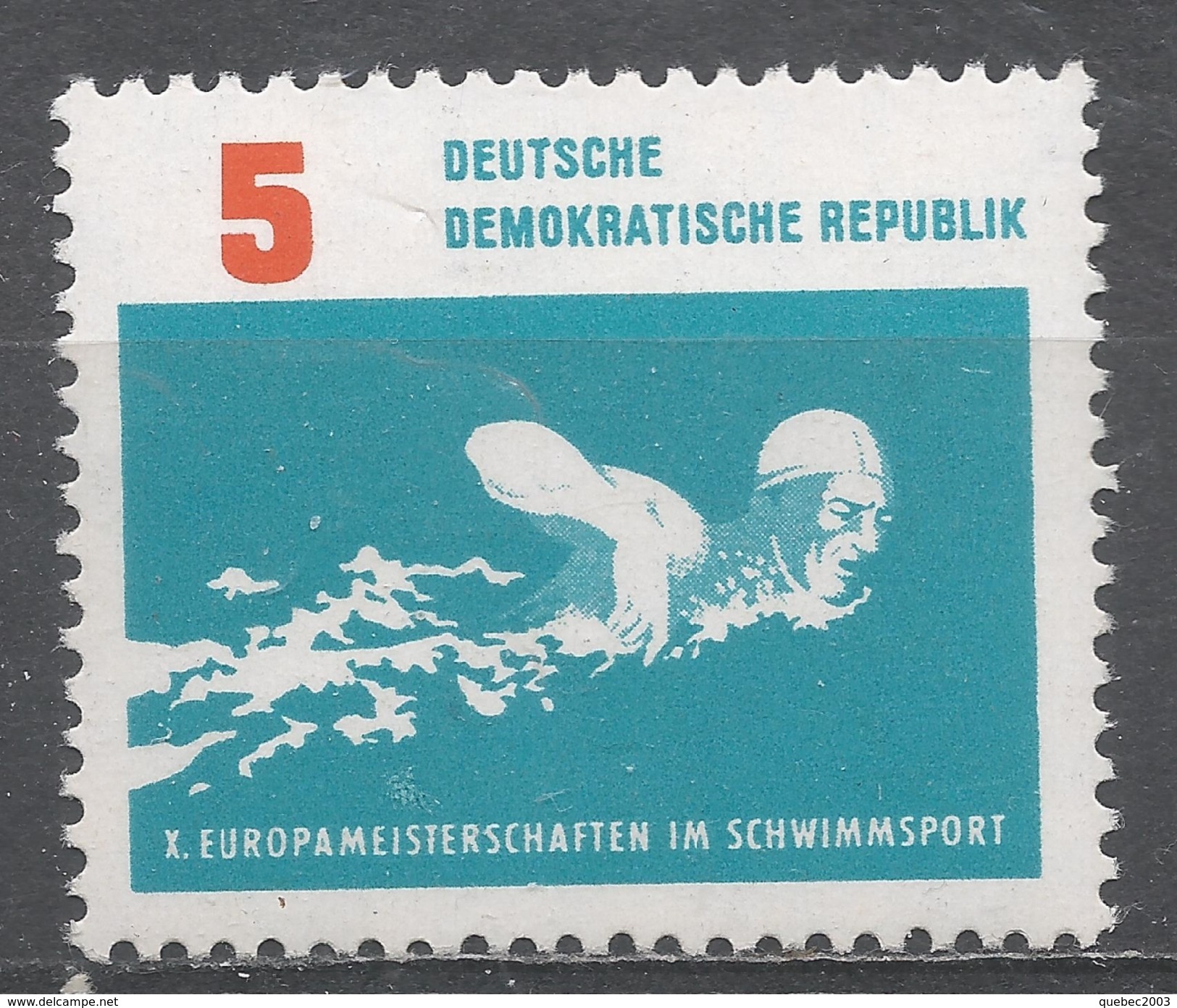 German Democratic Republic 1962. Scott #621 (MNH) Free Style Swimming - Neufs