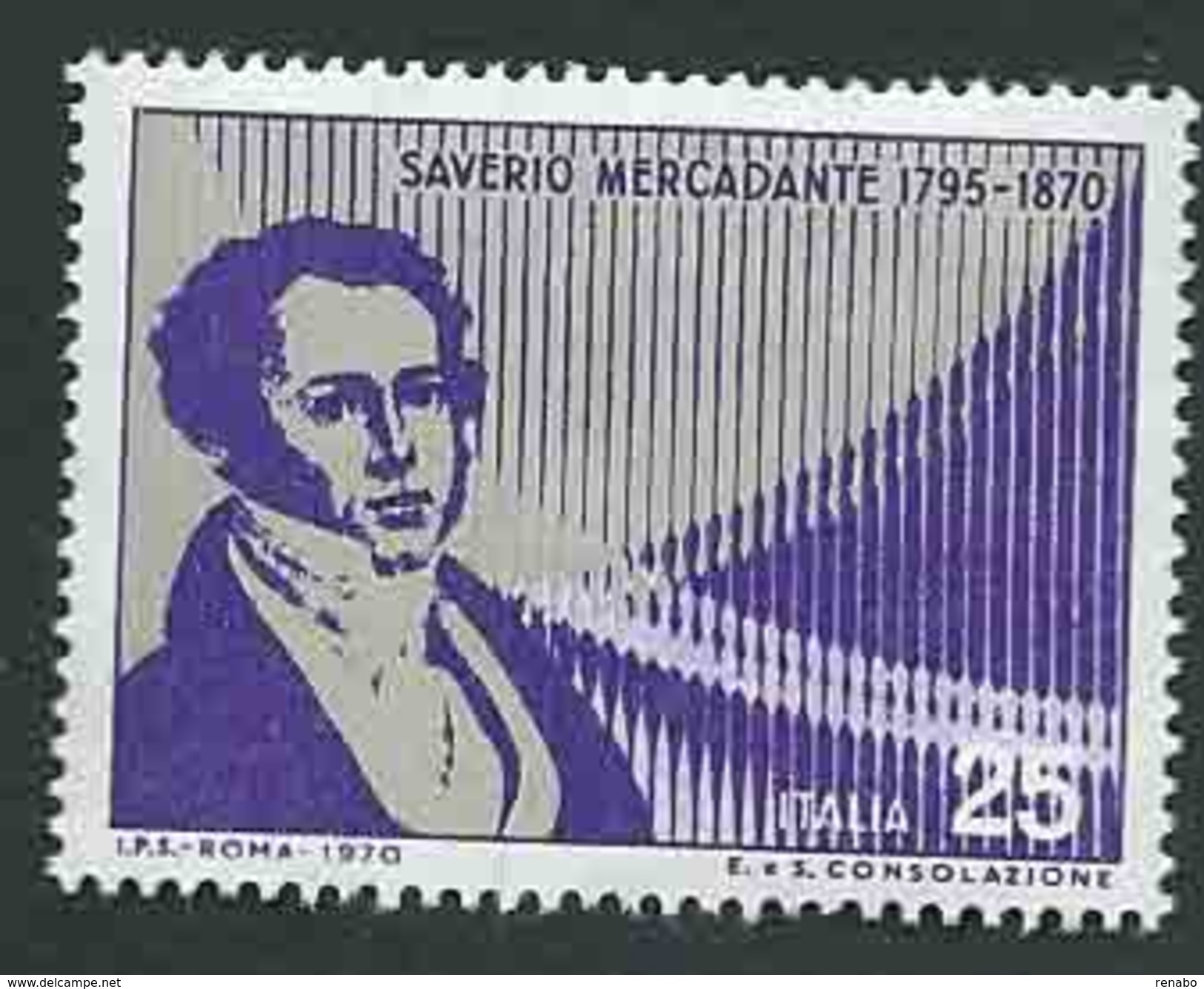 Italia, Italy 1970; Saverio Mercadante, Compositore Del 1800, Composer. Centenario Della Morte - Muziek