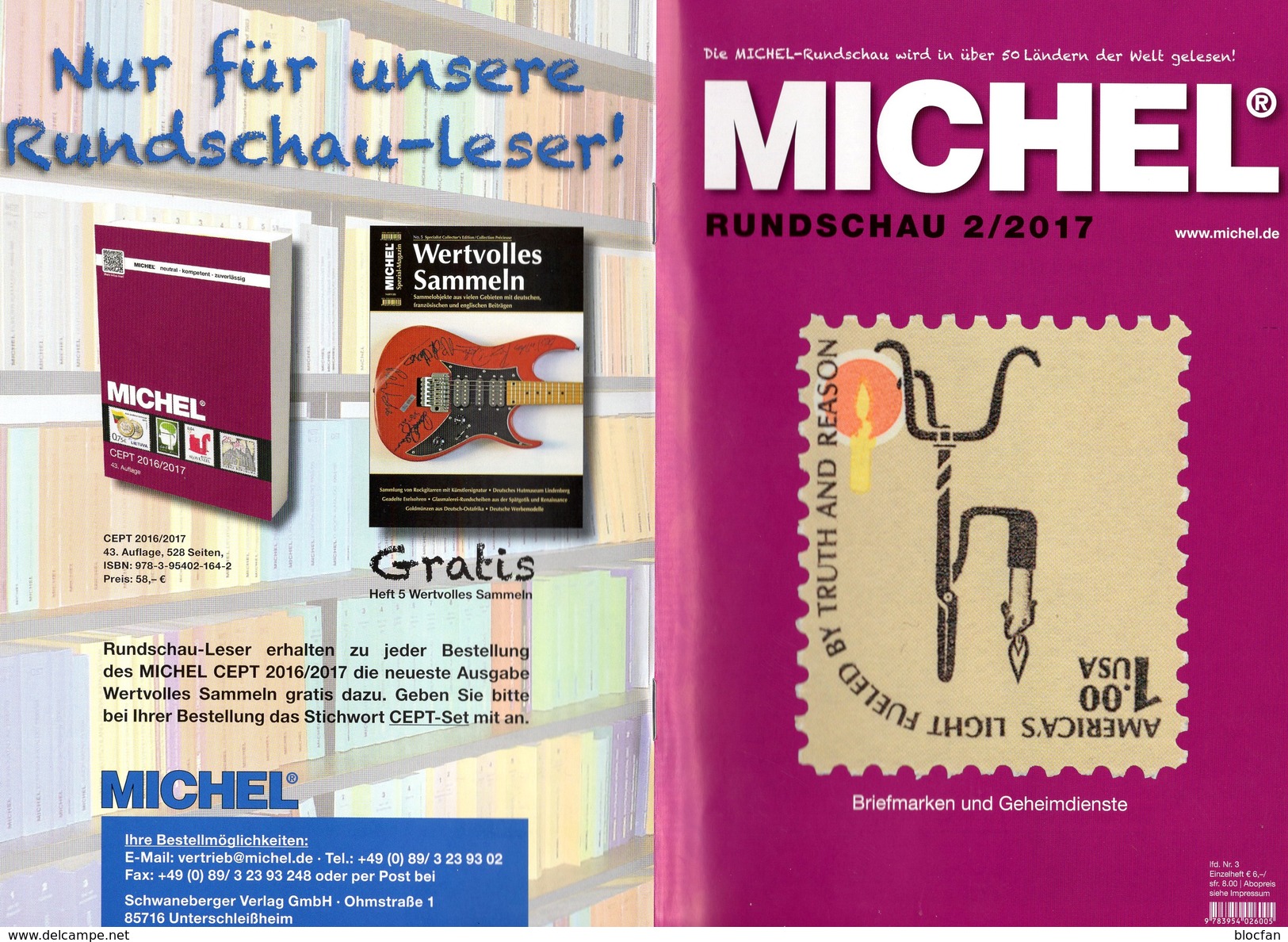 MICHEL Briefmarken Rundschau 2/2017 new 6&euro; stamps of the world catalogue/magacine of Germany ISBN 978-3-95402-600-5