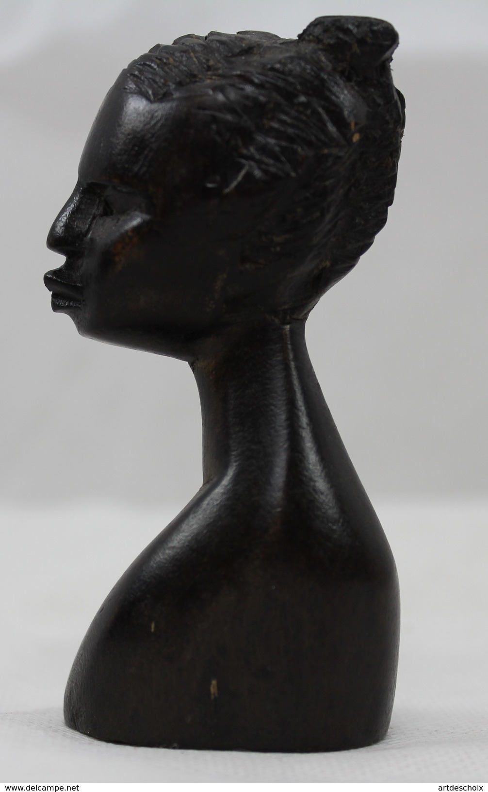 Buste De Femme En Ebene  - TOGO AFRIQUE Années 1970 - Art Africain