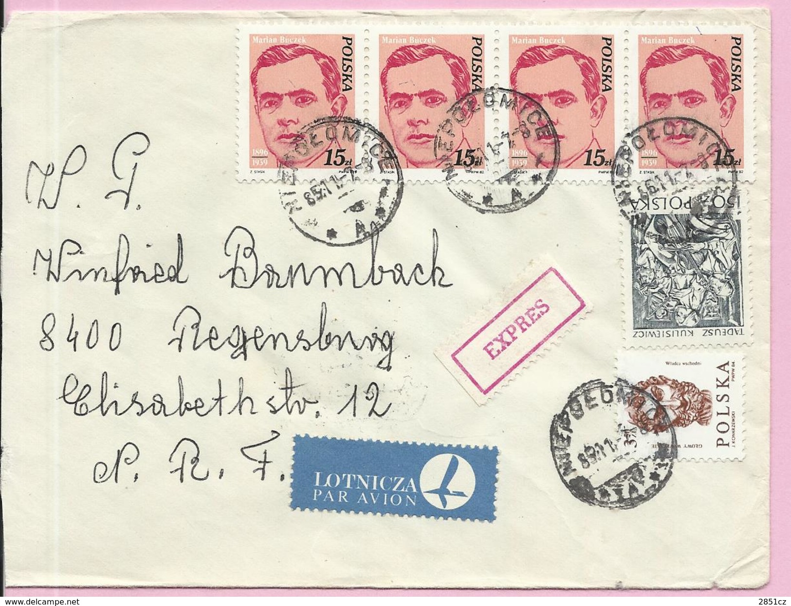 Letter , 1985., Poland (Polska), By Airmail - Airplanes