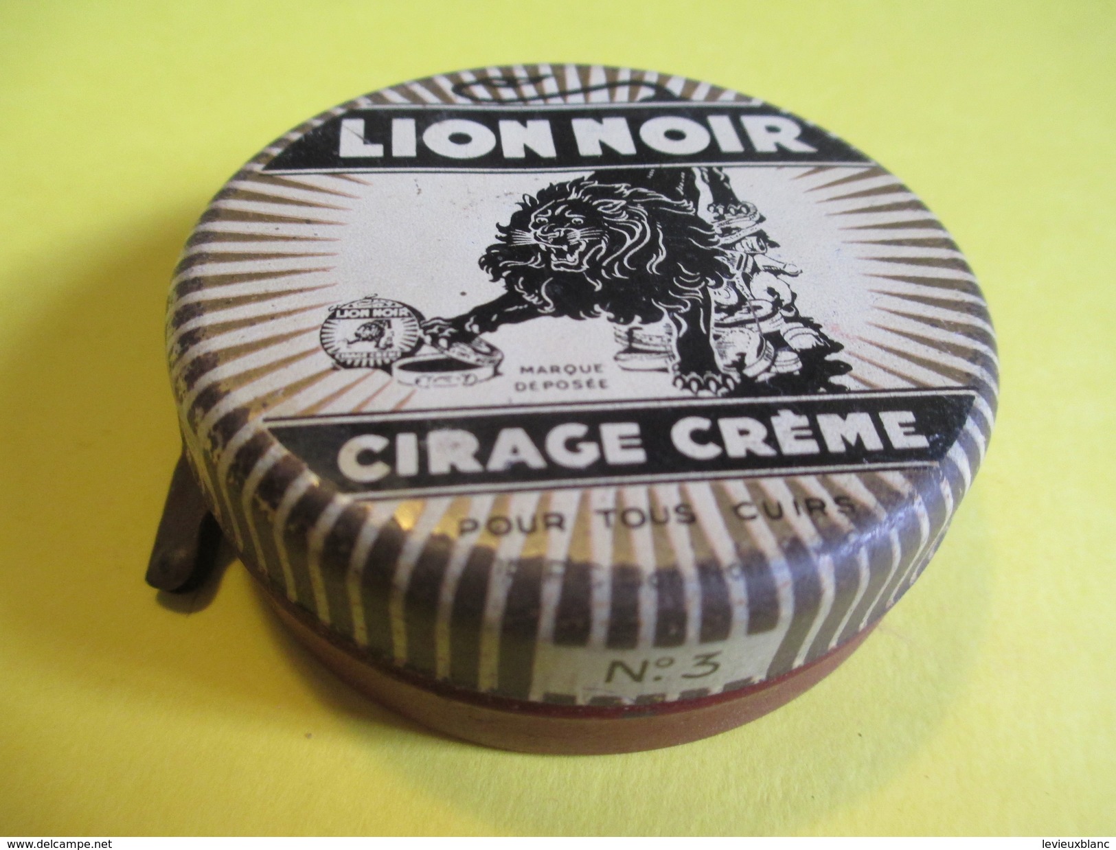 Boite En Fer/Produit D'entretien /Cirage Crème Pour Tous Cuirs/LION NOIR/Paris-Lyon/France/Vers1930-50     BFPP116 - Boîtes