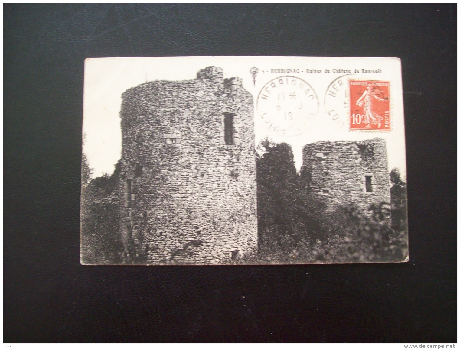 Carte Postale Ancienne D'Herbignac: Ruines Du Château De Ranrouët - Herbignac