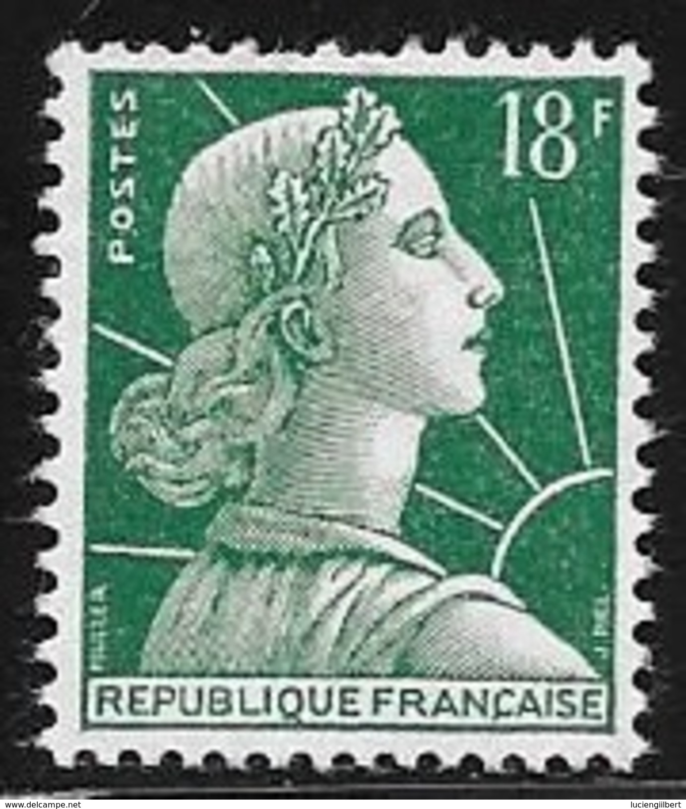 N° 1011 A     FRANCE  -  NEUF  -  18 F   MARIANNE DE MULLER   -  1955 - Unused Stamps