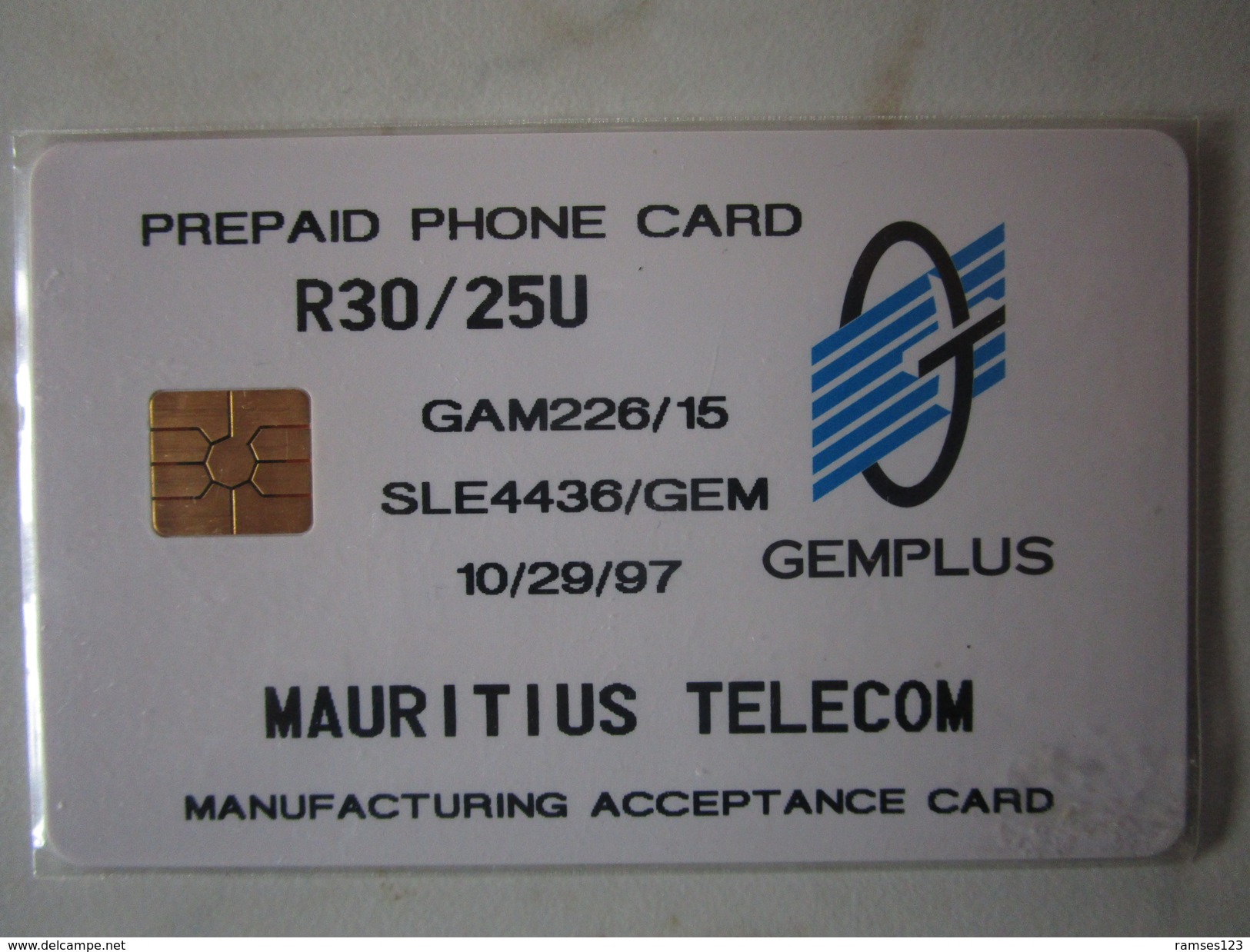 RARE   TEST   MAURITIUS TELECOM  GEMPLUS - Mauritius