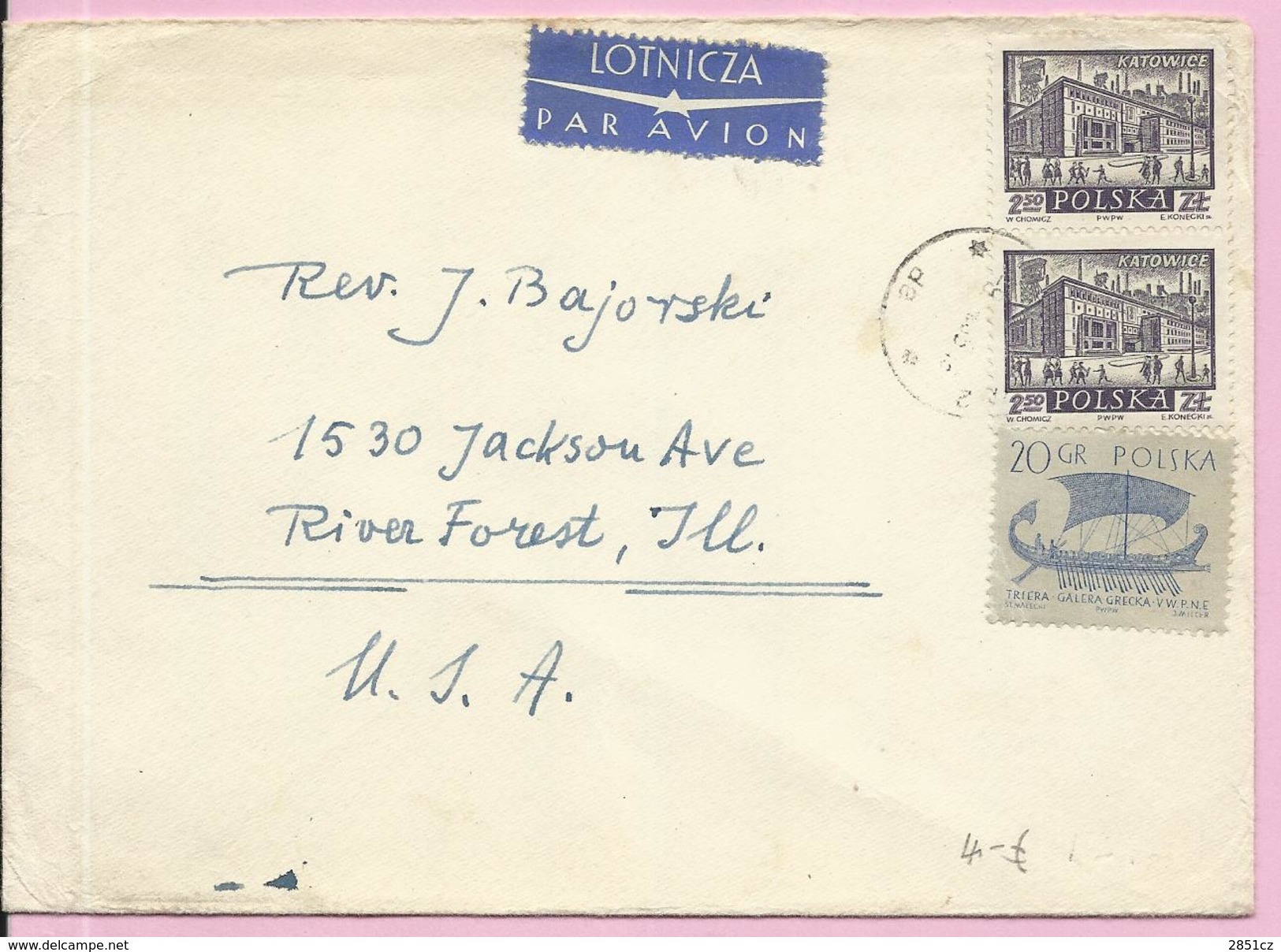 Letter , Poland (Polska), By Airmail - Flugzeuge