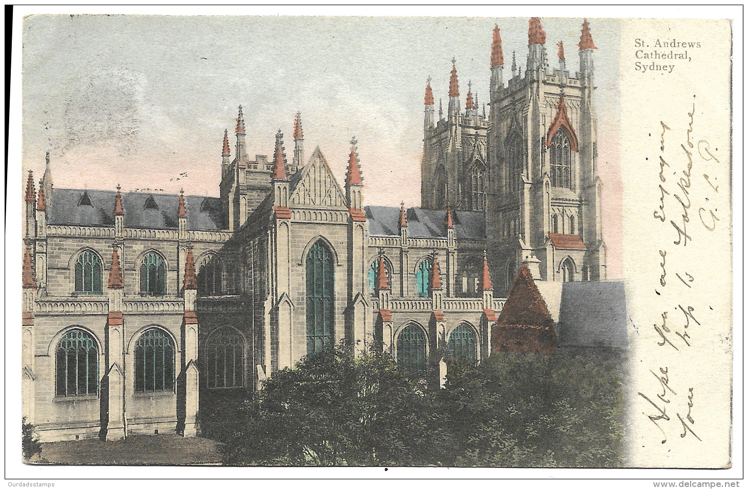 Australia Old Postcard Showing St Andrews Cathedral, Sydney 1905 - Sydney