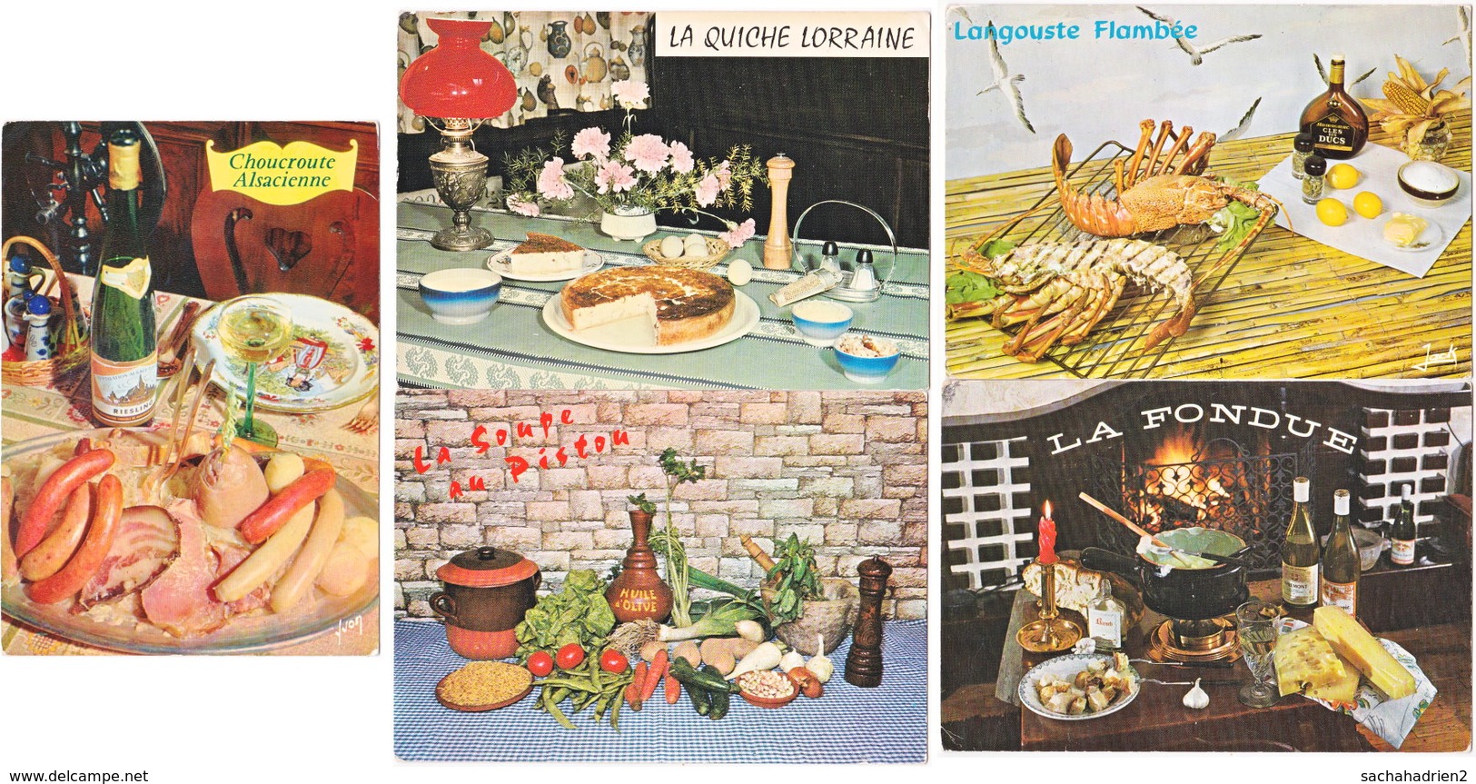 Gf. RECETTES FRANCAISES. 5 Cartes - Recettes (cuisine)