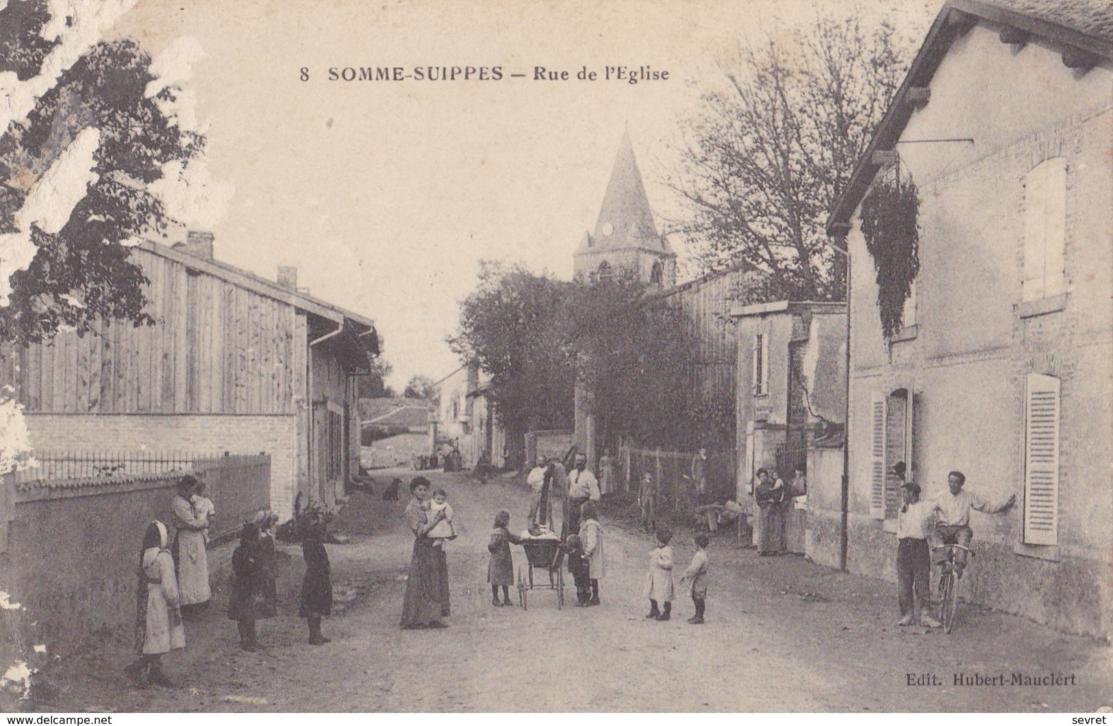 SOMME-SUIPPES. - Rue De L'Eglise. Belle Animation - Other & Unclassified