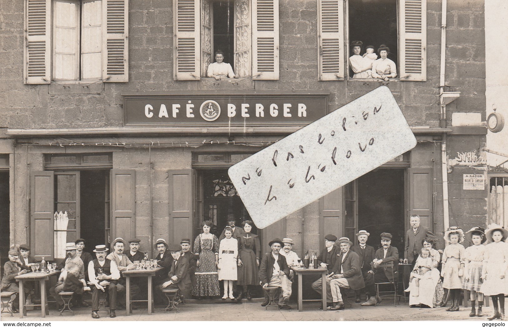 SAINT CHAMOND  - Café BERGER    ( Carte-photo )    Rare - Saint Chamond