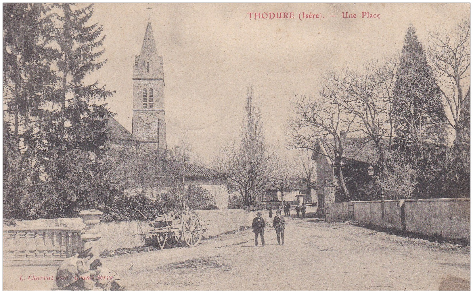 22T - 38 - Thodure - Isère - Une Place - Autres & Non Classés