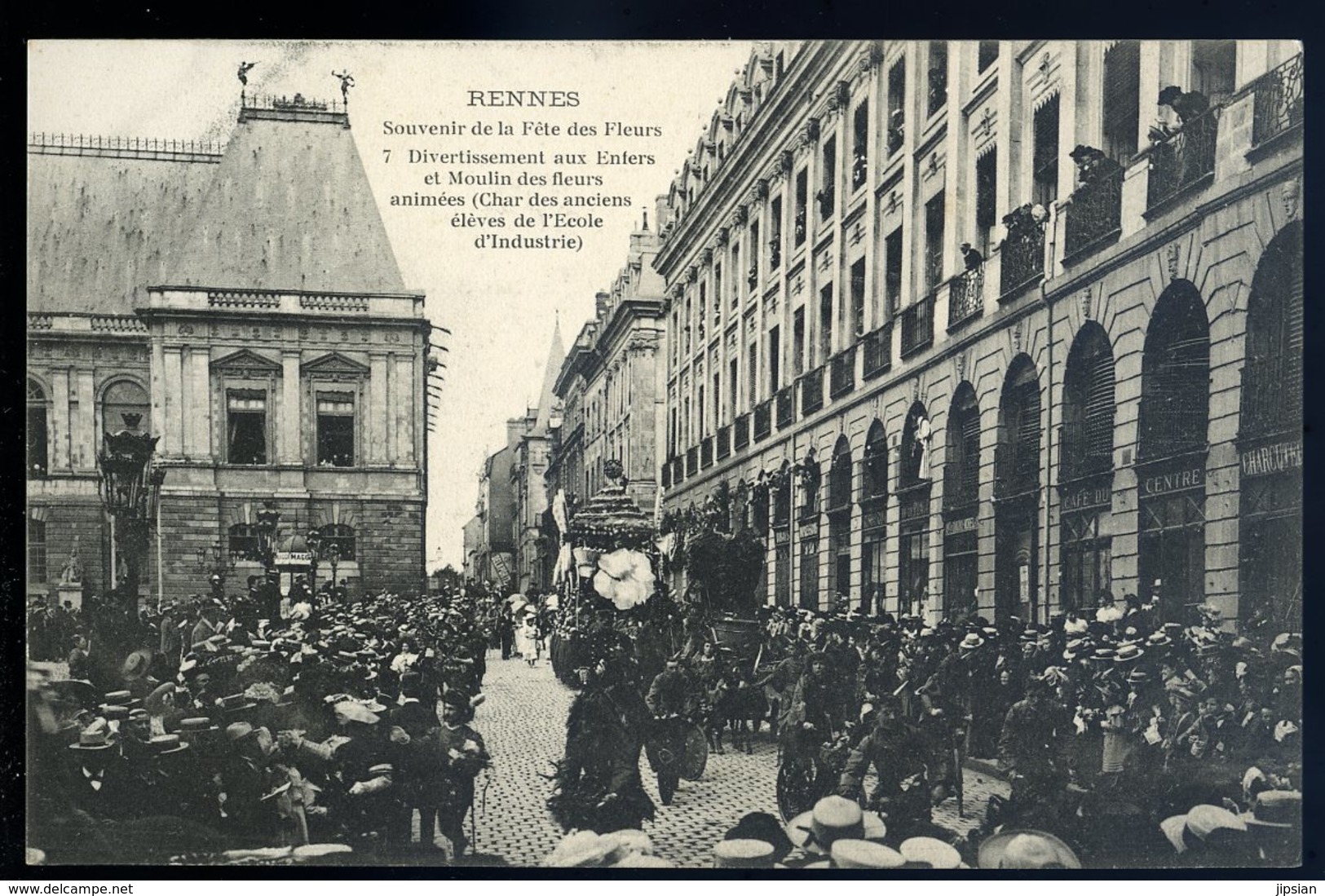 Cpa Du 35 Rennes Souvenir De La Fête Des Fleurs Divertissement Aux Enfers Et Moulin Des Fleurs  NCL32 - Rennes