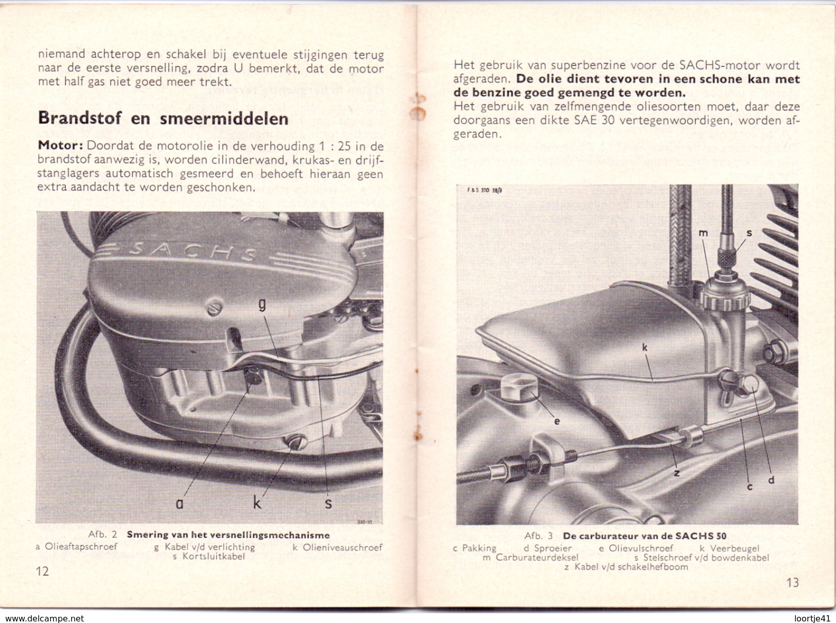 Instructieboekje Bromfiets Sachs 50/2 - Andere & Zonder Classificatie