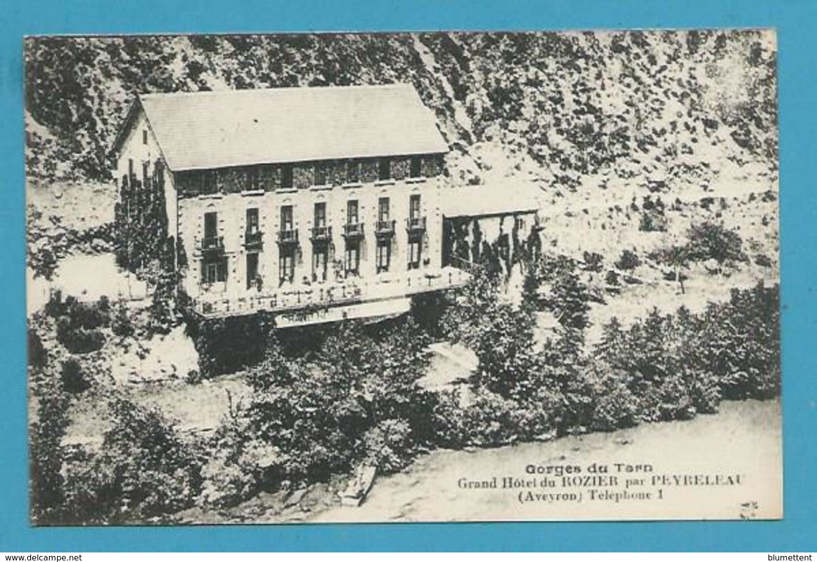 CPA Gorges Du Tarn Grand Hôtel Du ROZIER Par PEYRELEAU 12 - Autres & Non Classés