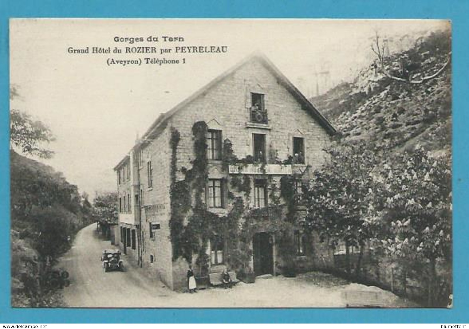 CPA Gorges Du Tarn Grand Hôtel Du ROZIER Par PEYRELEAU 12 - Autres & Non Classés