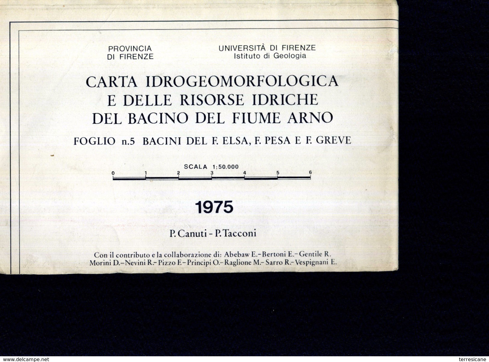 CARTA IDROGEOMORFOLOGICA E DELLE RISORSE IDRICHE DEL BACINO DEL FIUME ARNO 1.50000 FG.5 BACINI DEL F.ELSA, PESA E GREVE - Altri & Non Classificati