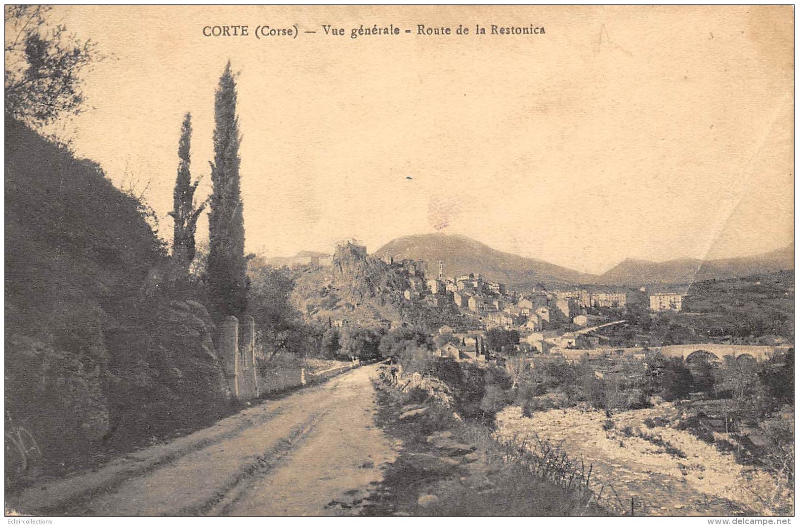 Corte       20        Vue  Générale.  Route De La Rastonica  - Pli -    (voir Scan) - Corte