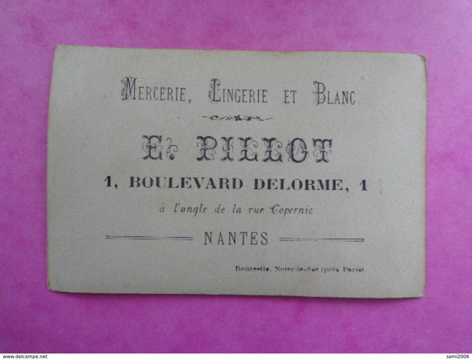 CHROMO MERCERIE LINGERIE ET BLANC E.PILLOT NANTES  LA MODE SOUS HENRI II - Autres & Non Classés