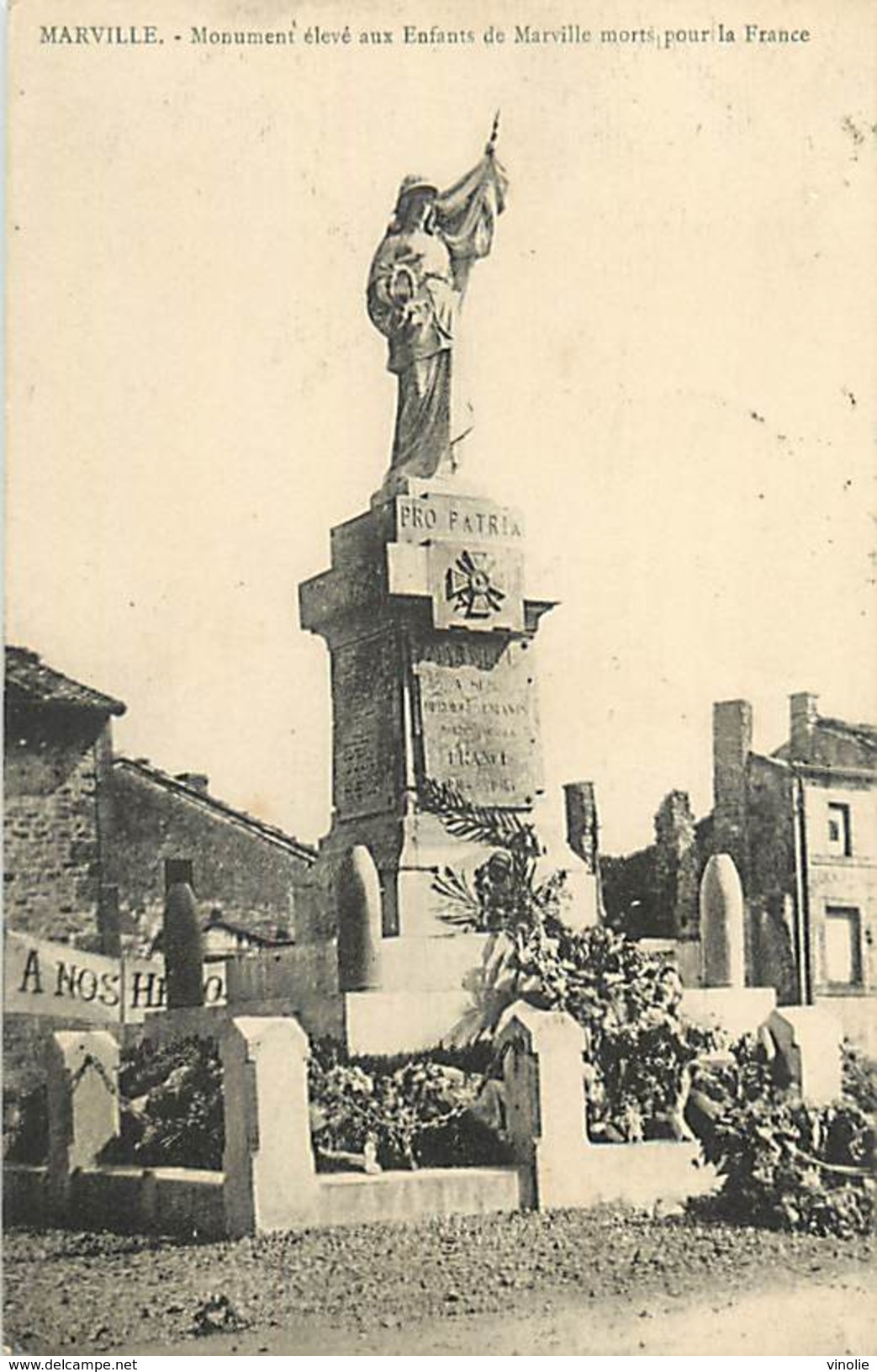 A-17-2481 :  MONUMENT AUX MORTS DE LA GRANDE-GUERRE 1914-1918. MARVILLE - Sonstige & Ohne Zuordnung