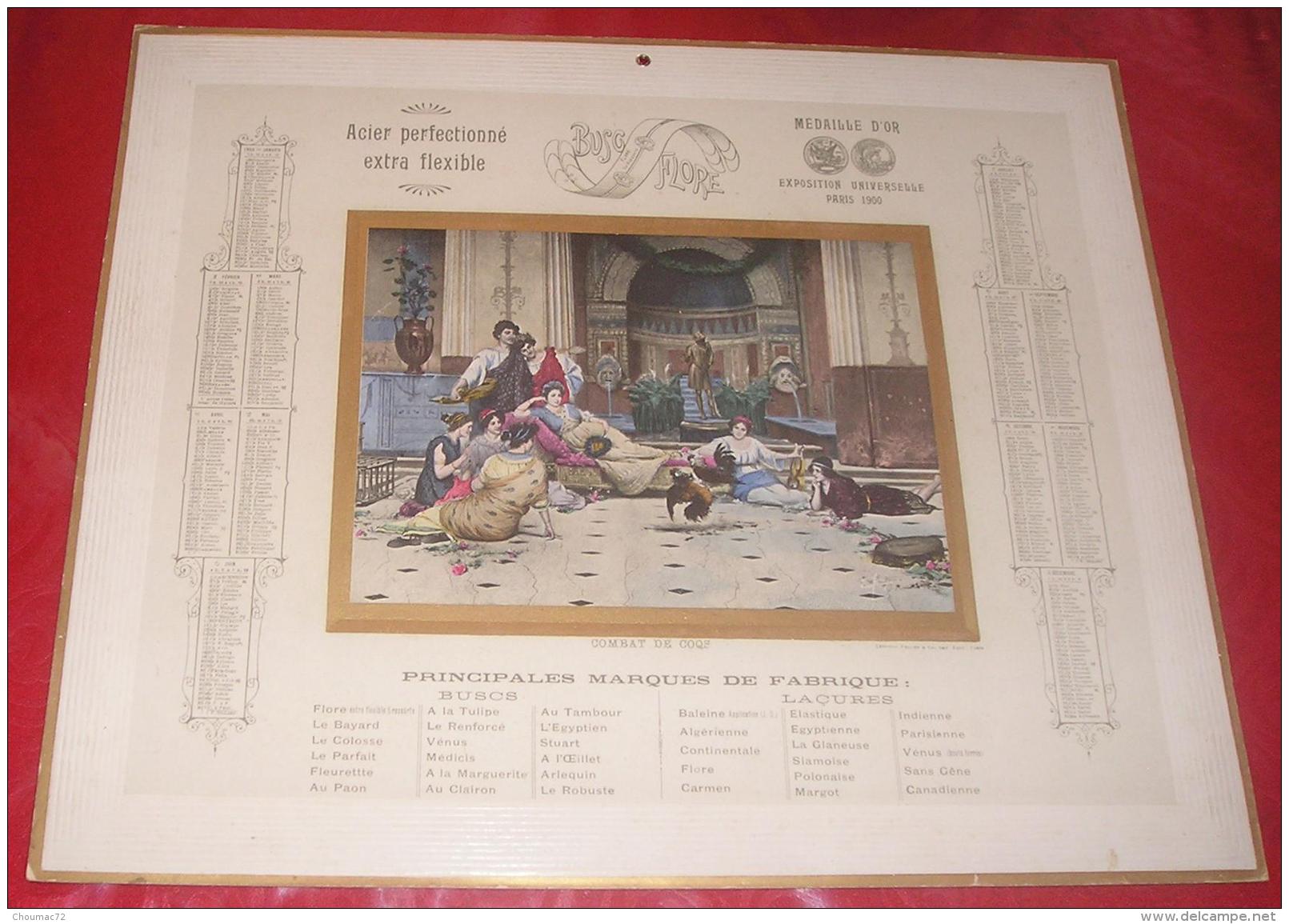 Calendriers 001, Grand Calendrier Publicitaire Année 1905, Format 44 X 36,5 Cm Publicité Léopold Verger Faubourg Poisson - Grossformat : 1901-20