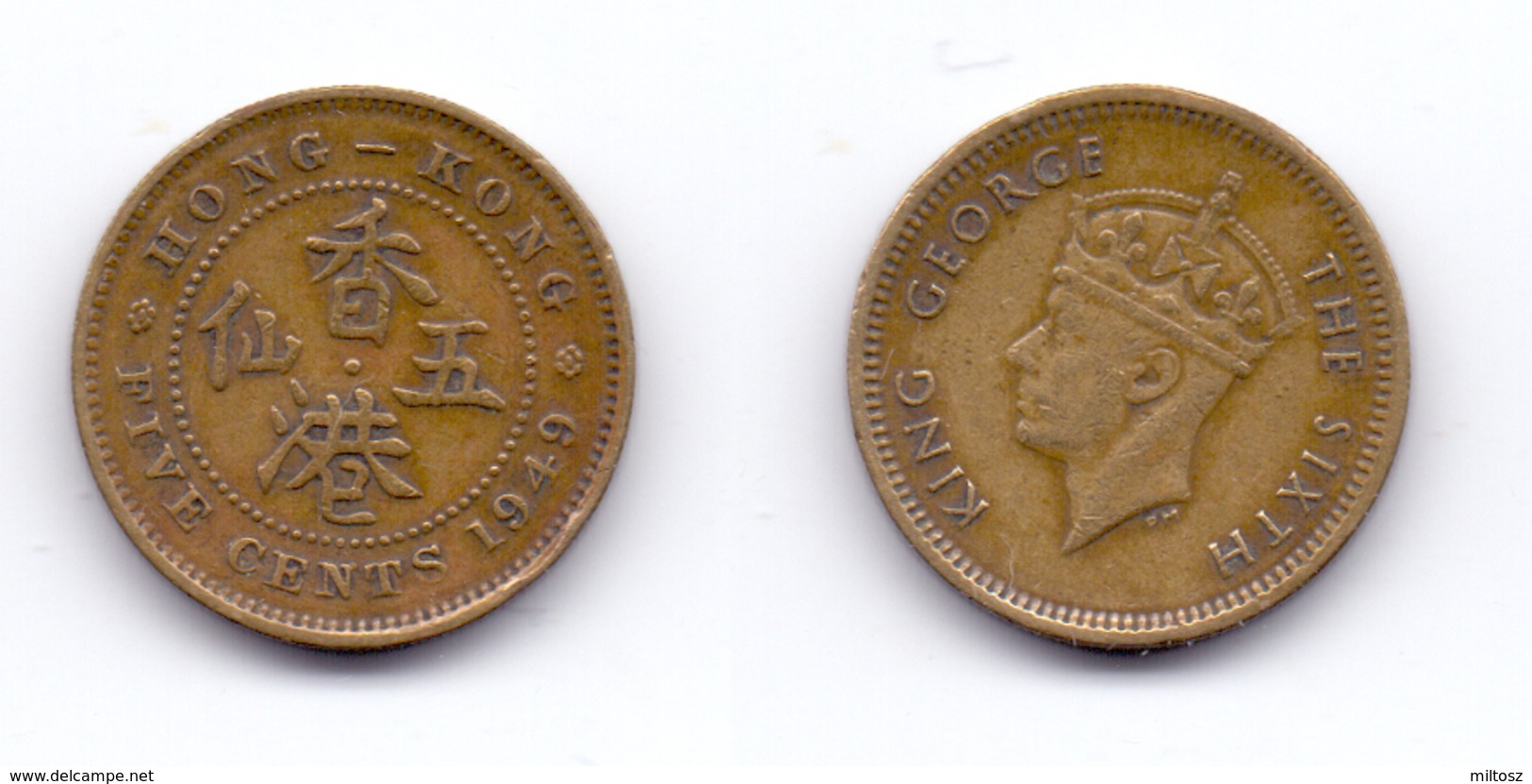 Hong Kong 5 Cents 1949 - Hong Kong