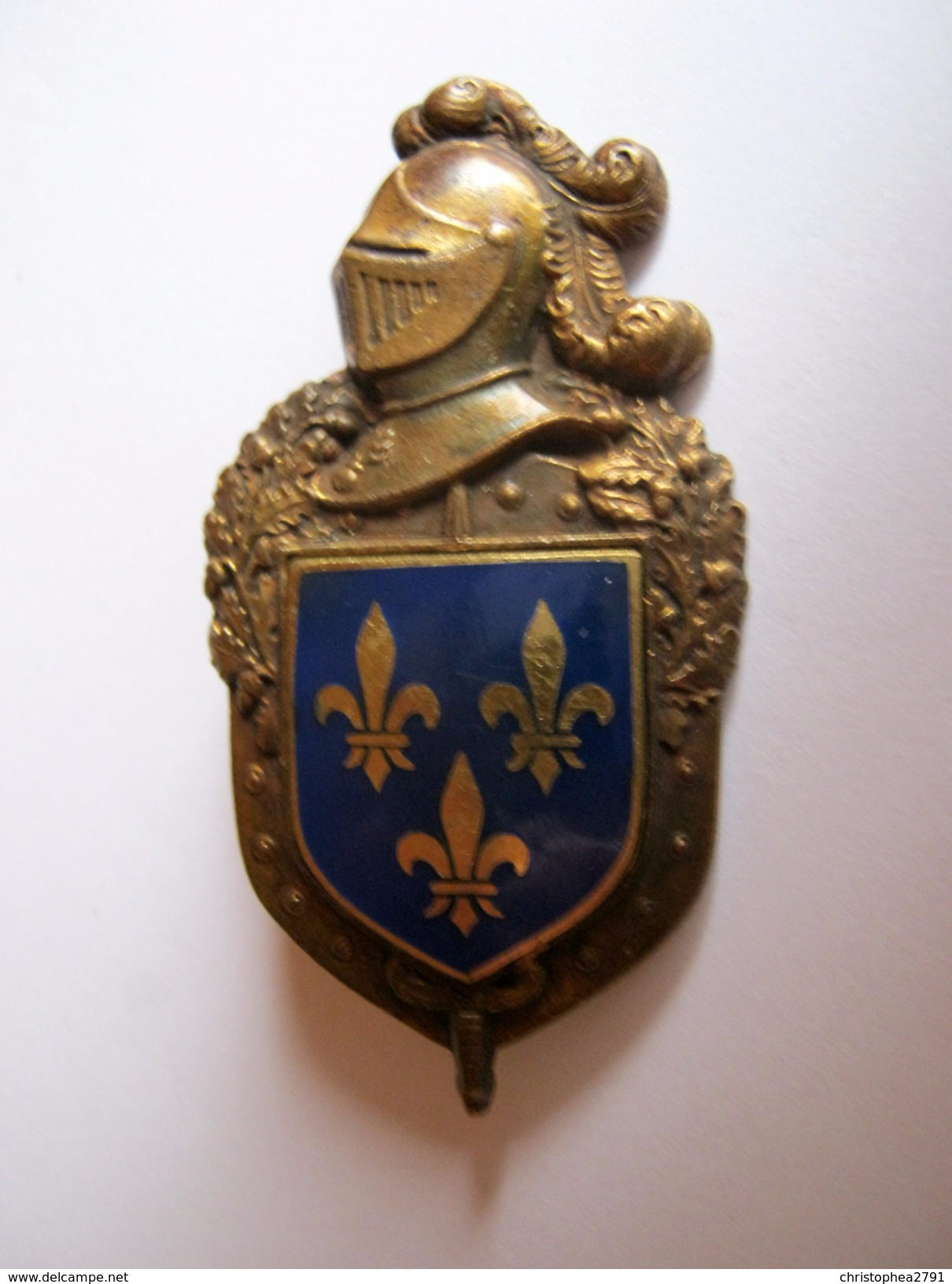 ANCIEN INSIGNE GENDARMERIE NATIONALE ECU EMAILLE ETAT EXCELLENT DRAGO OLIVIER METRA PARIS NICE DEPOSE - Policia