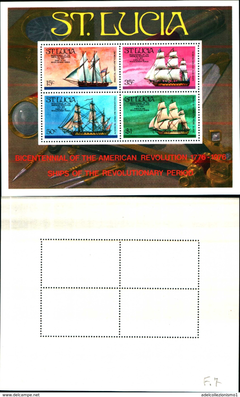 86728)    Saint Lucia 1976 Bicent DI RIVOLUZIONE AMERICANA Navi MNH - VEDI FOTO - St.Lucia (1979-...)