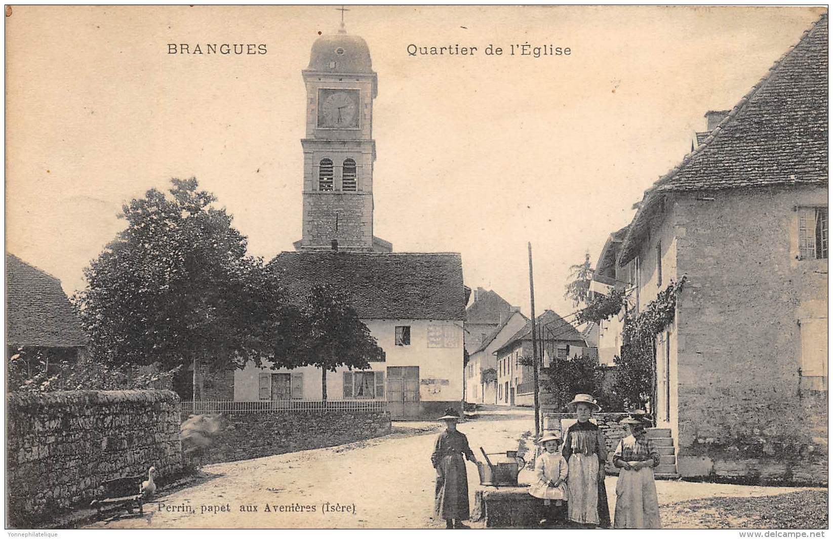 38 - ISERE / Brangues - Quartier De L'église - Beau Cliché Animé - Brangues
