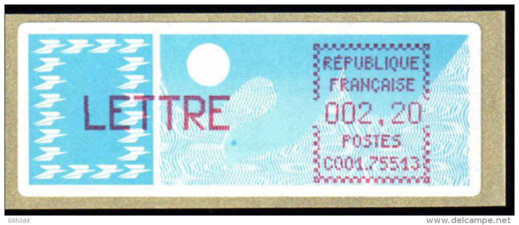 ATM-225- Timbre De Distributeur, Papier Carrier - 1985 Papier « Carrier »