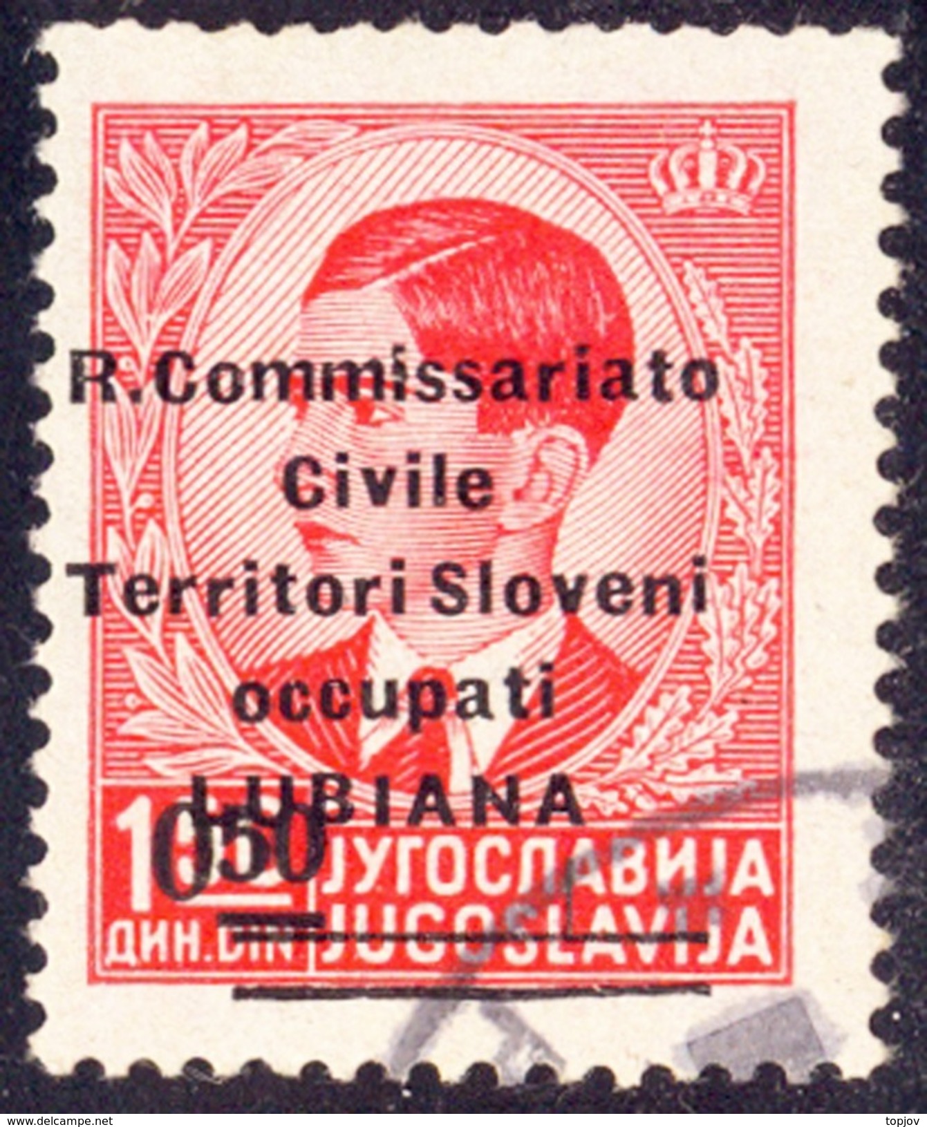 YUGOSLAVIA - ITALIA - SLOVENIA - LUBIANA - R. COMMISSARIATO SOPRASTAMPA - Sass. 41 - Used - 1941 - German Occ.: Lubiana