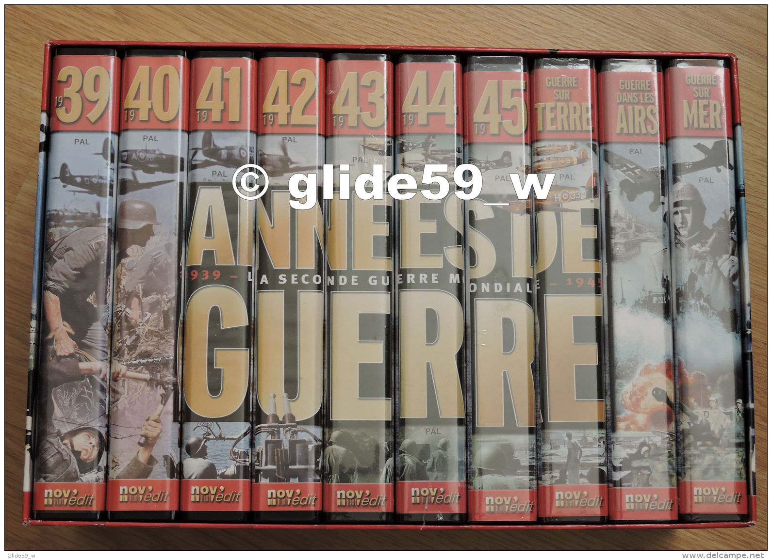 10 K7 Vidéo "Années De Guerre 1939-1945 - La Seconde Guerre Mondiale (PAL) - Editions Nov'édit" - History