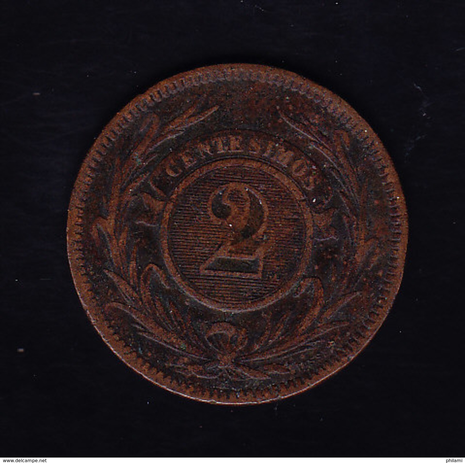 URUGUAY KM 12, FINE+, 1869A, 2c . (5BP62) - Uruguay