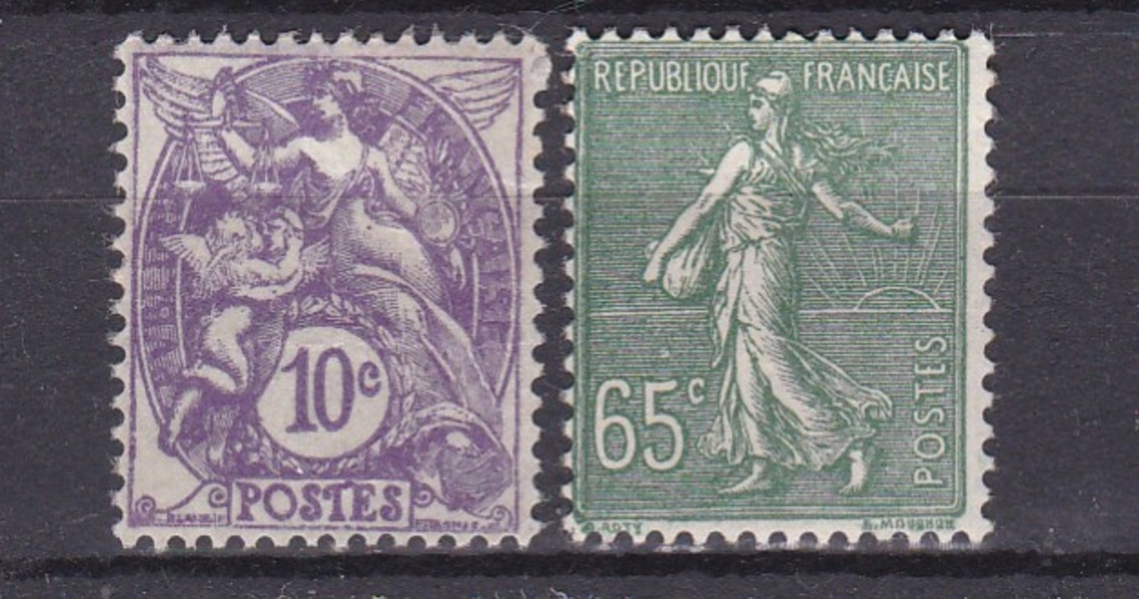 A France N° 233 + 234 ** à 10% De La Côte !!! - 1903-60 Sower - Ligned