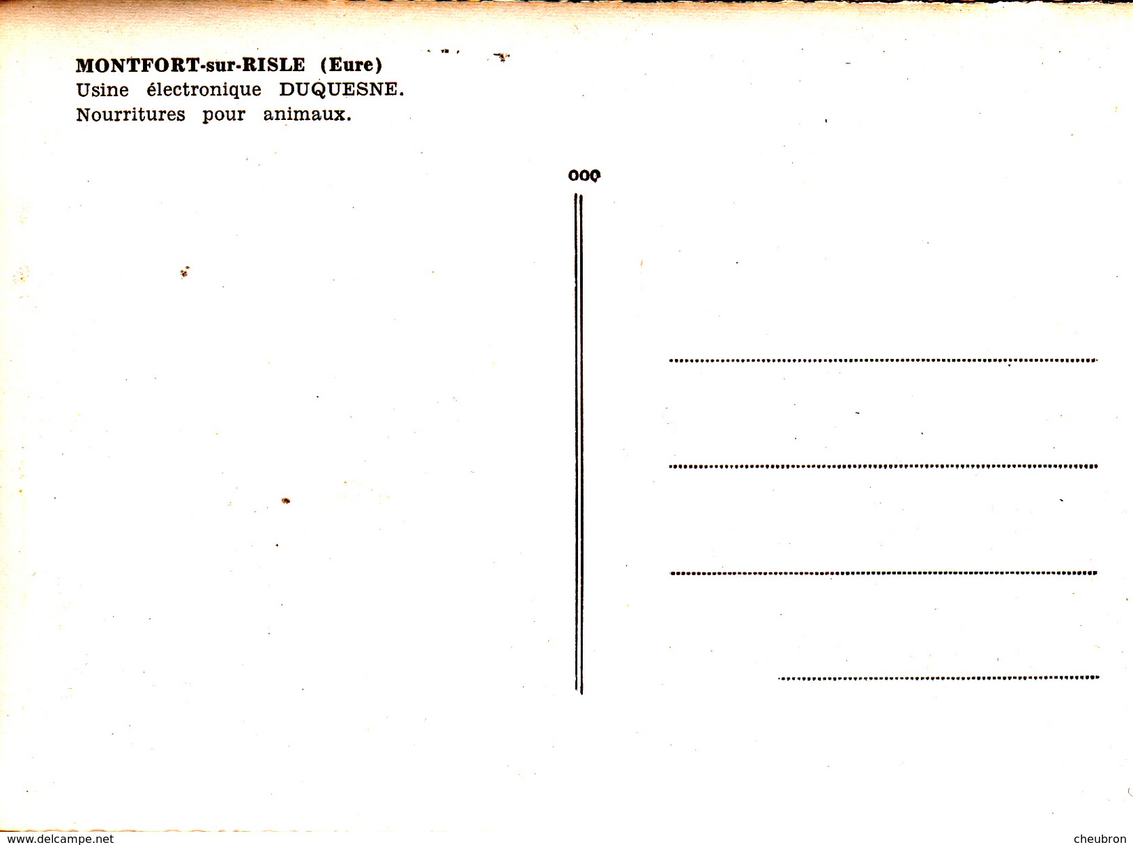 27. MONTFORT SUR RISLE. USINE ELECTRONIQUE DUQUESNE . ANNÉES 50 - Other & Unclassified