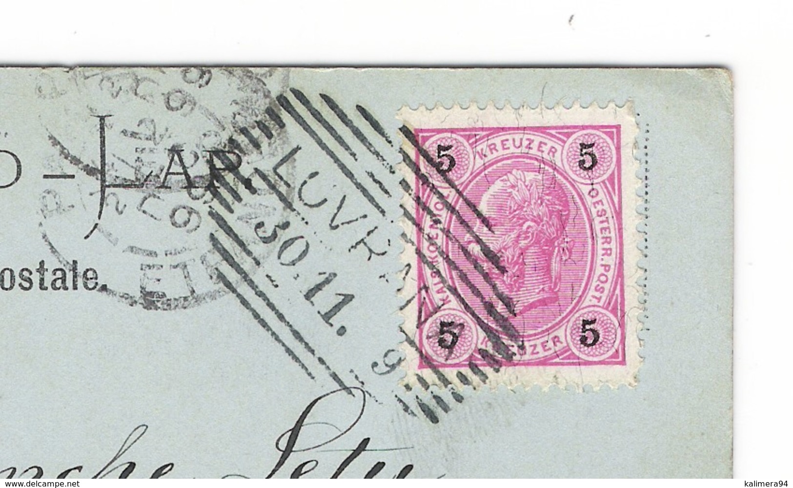 CROATIE  /  UN  SALUTO  DA  FIUME  /  CPA  PRECURSEUR  ( Cachet De LOVRANA , En 1899 ) - Croatie